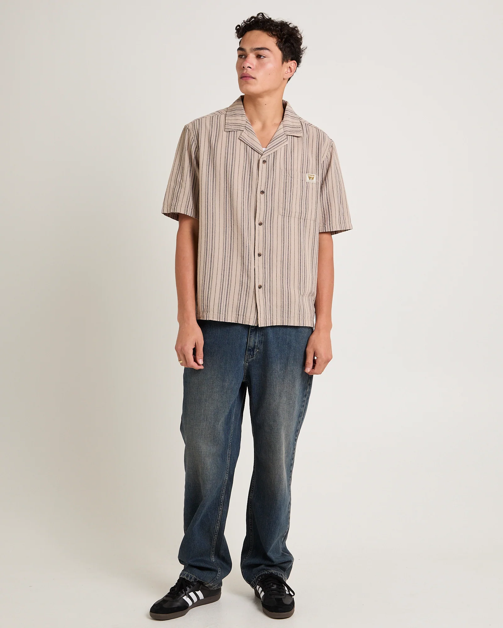 Box Resort Shirt Hessian Stripe - Image 3