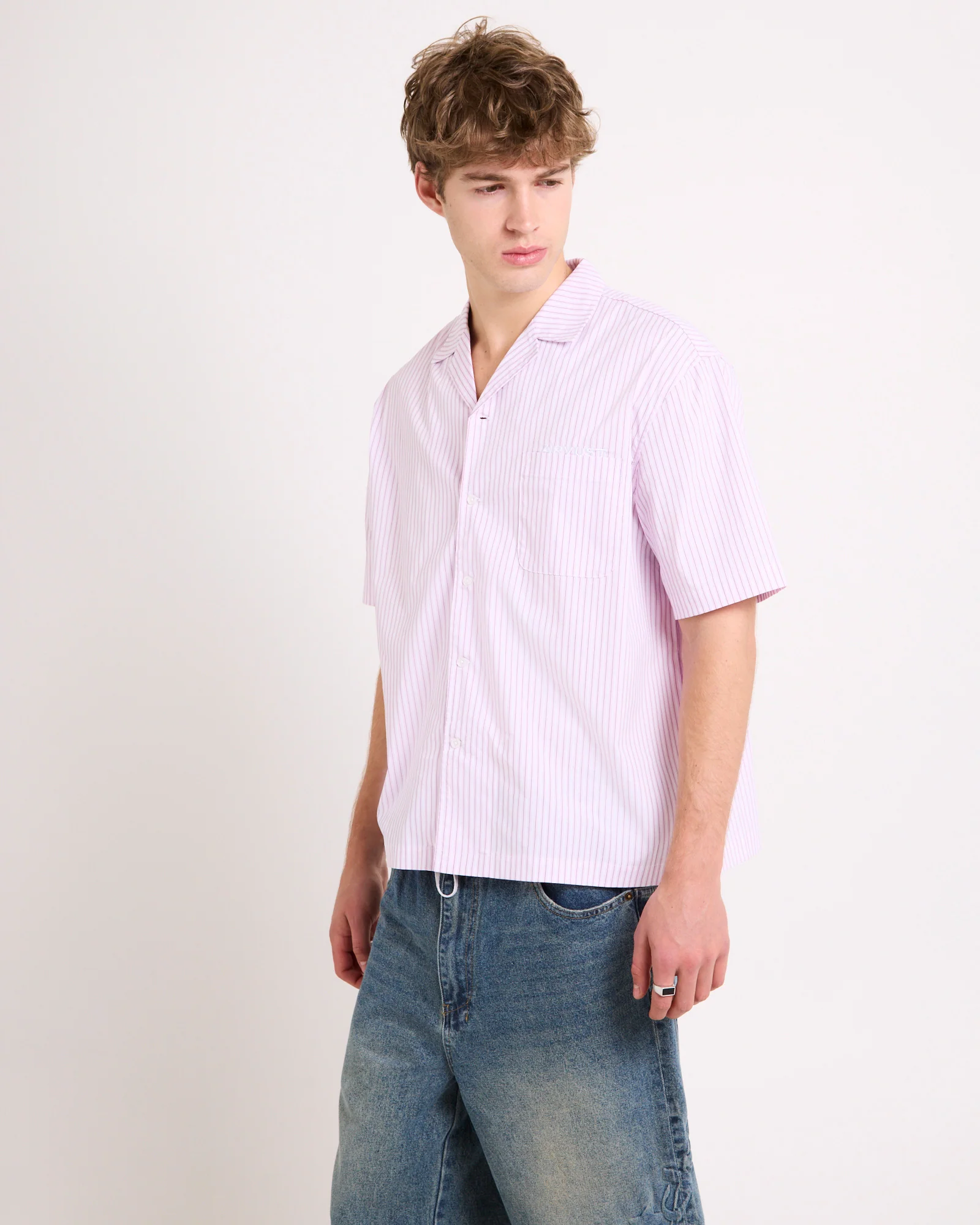 Box Striped Short Sleeve Shirt - Image 5