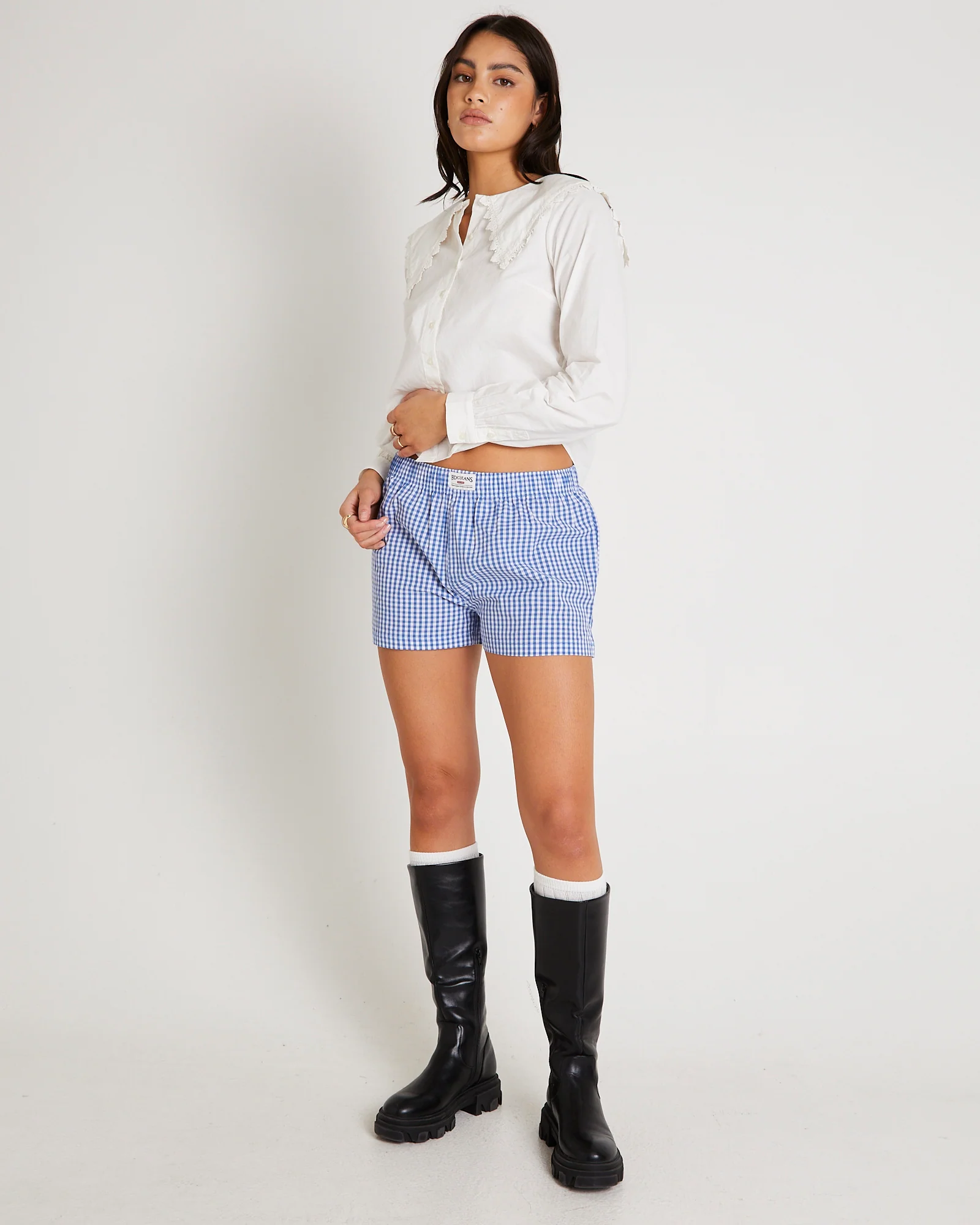 BDG Gingham Boxer Shorts - Image 5