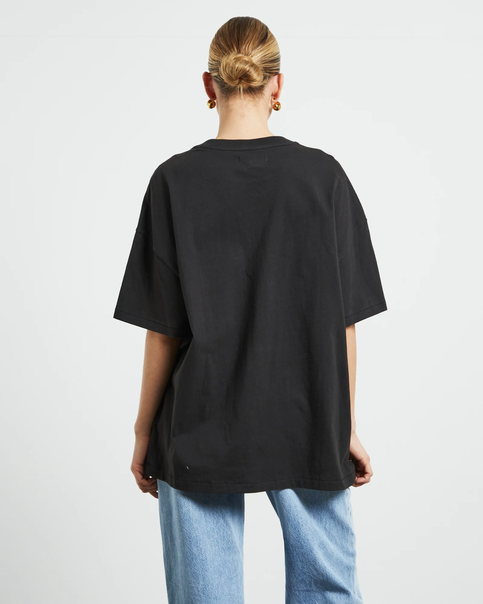 Boxy Slouch Short Sleeve T-Shirt in Transcending Black - Image 2