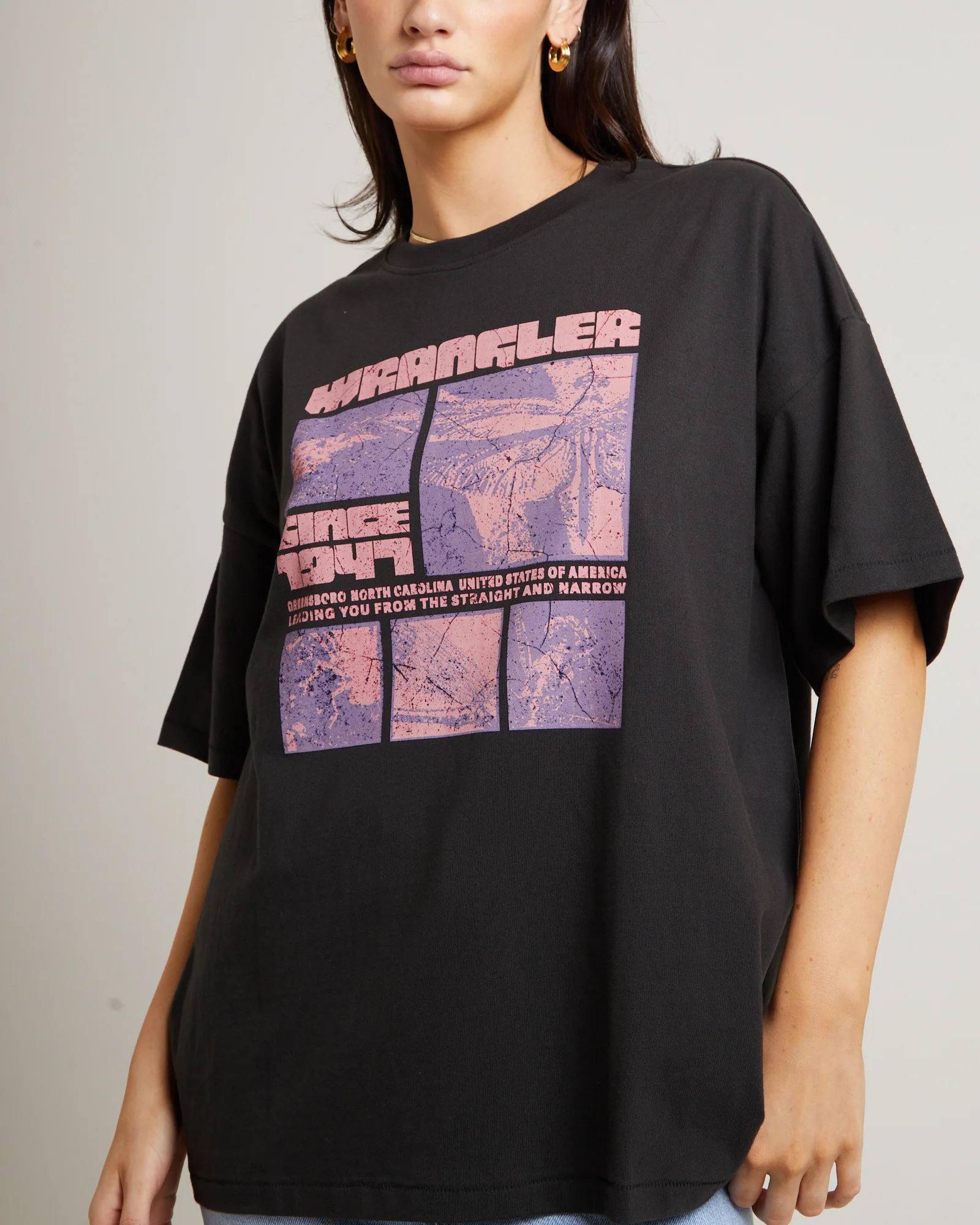 Boxy Slouch T-Shirt in Dragonfly Black - Image 5