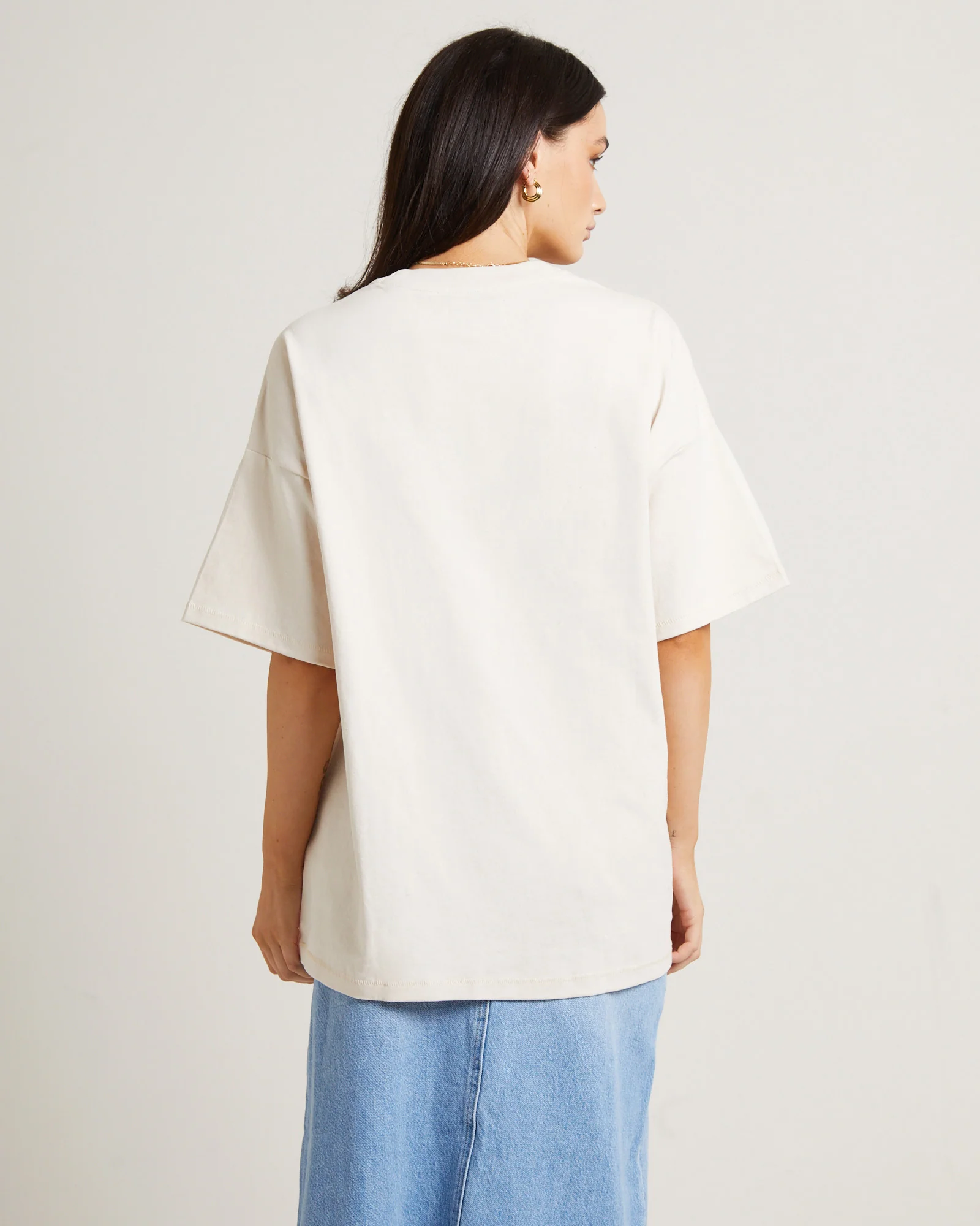 Boxy Slouch T-Shirt in Enochi Ecru - Image 2