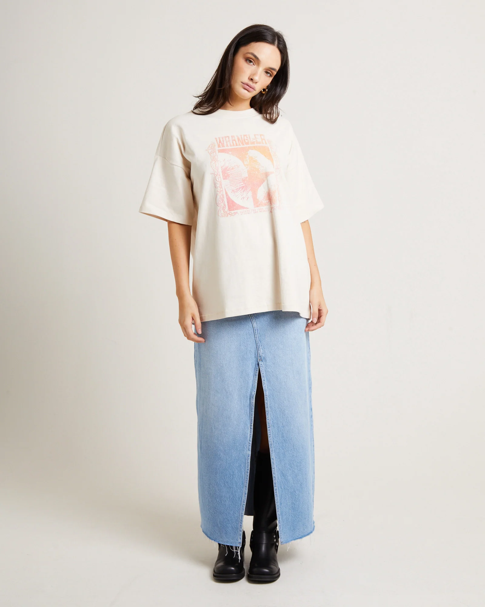 Boxy Slouch T-Shirt in Enochi Ecru - Image 3