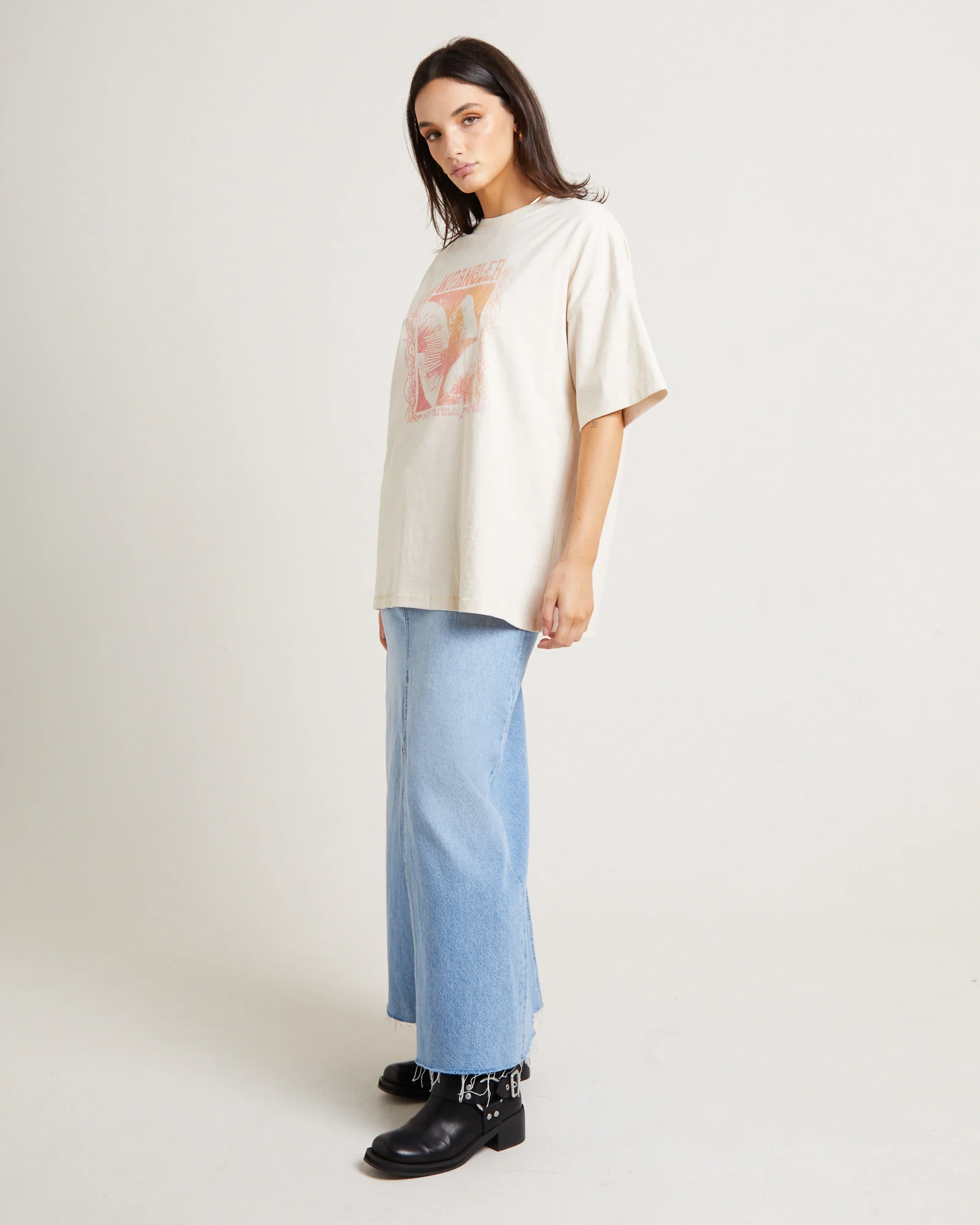Boxy Slouch T-Shirt in Enochi Ecru - Image 4