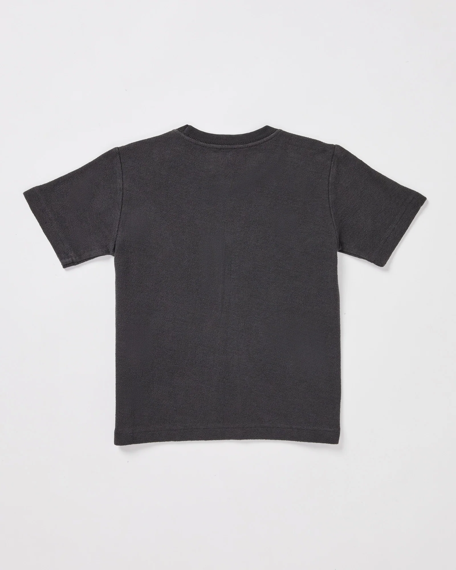 Boys Ramona Linen Short Sleeve T-Shirt in Black - Image 2