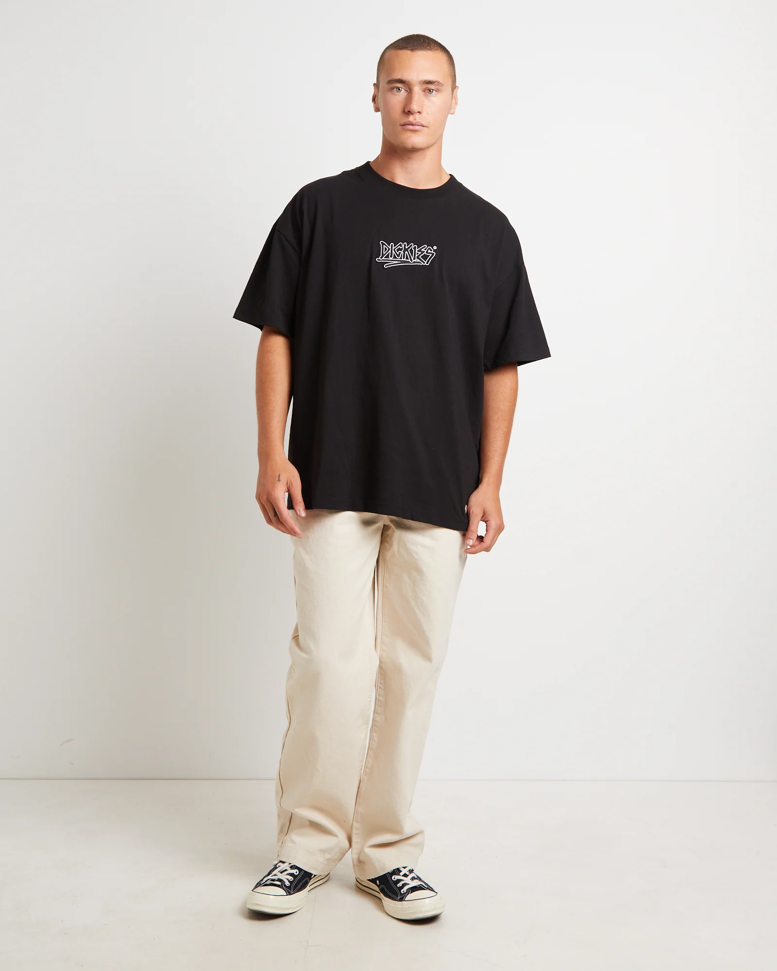 Brained 330 Short Sleeve T-Shirt in Black - Image 3