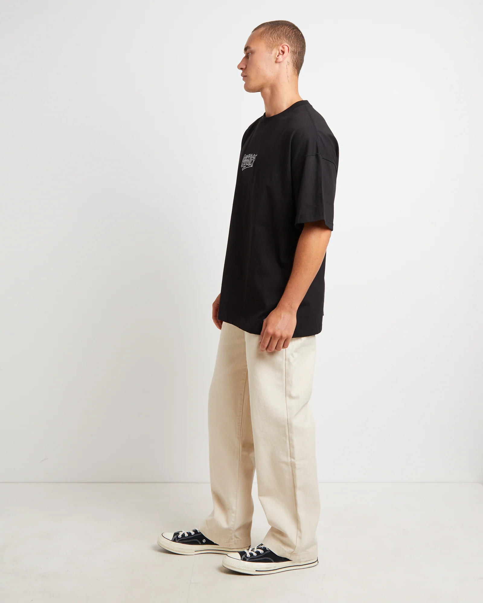 Brained 330 Short Sleeve T-Shirt in Black - Image 4