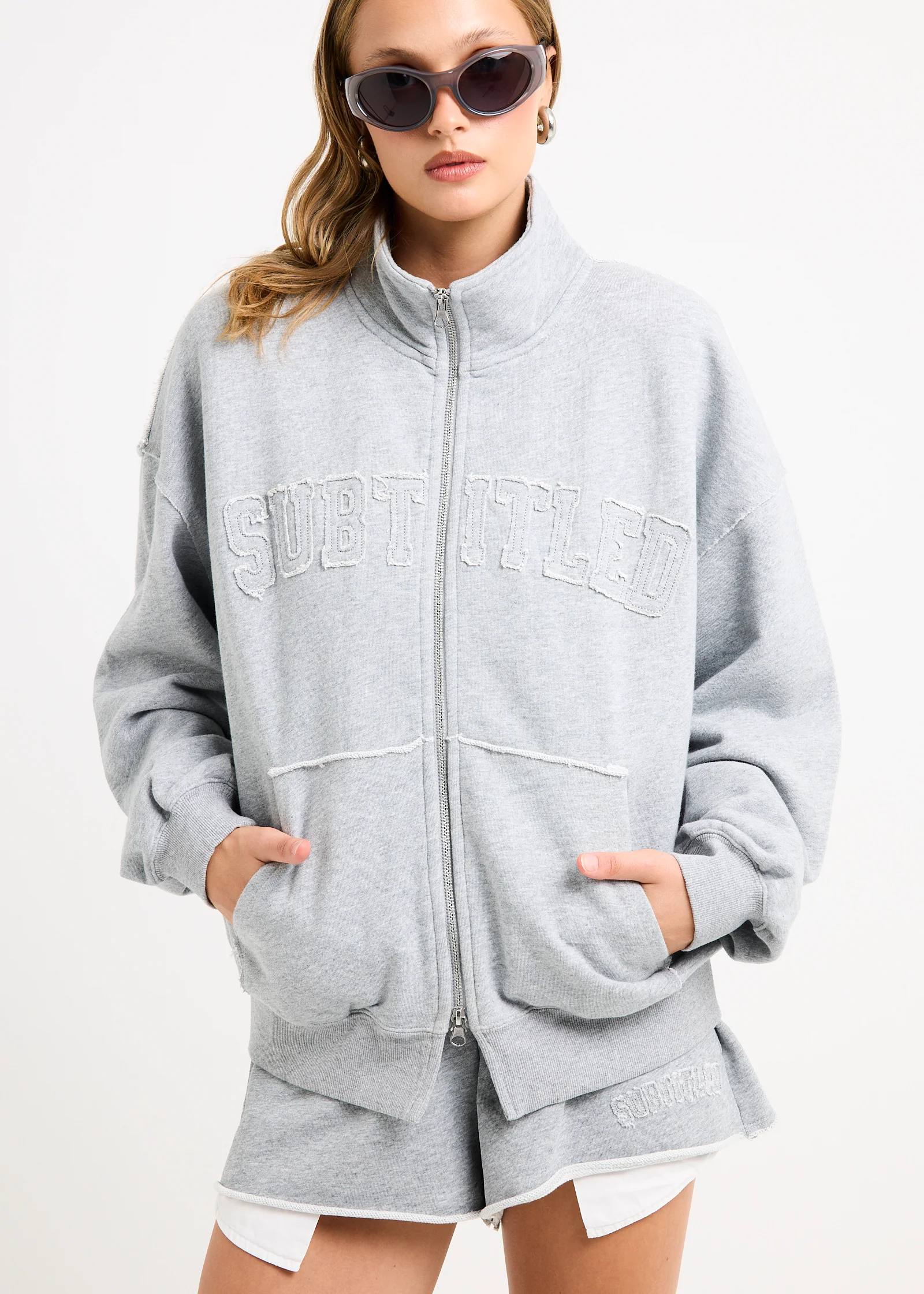 Brie Funnel Oversized Zip Thru Jacket - Image 5