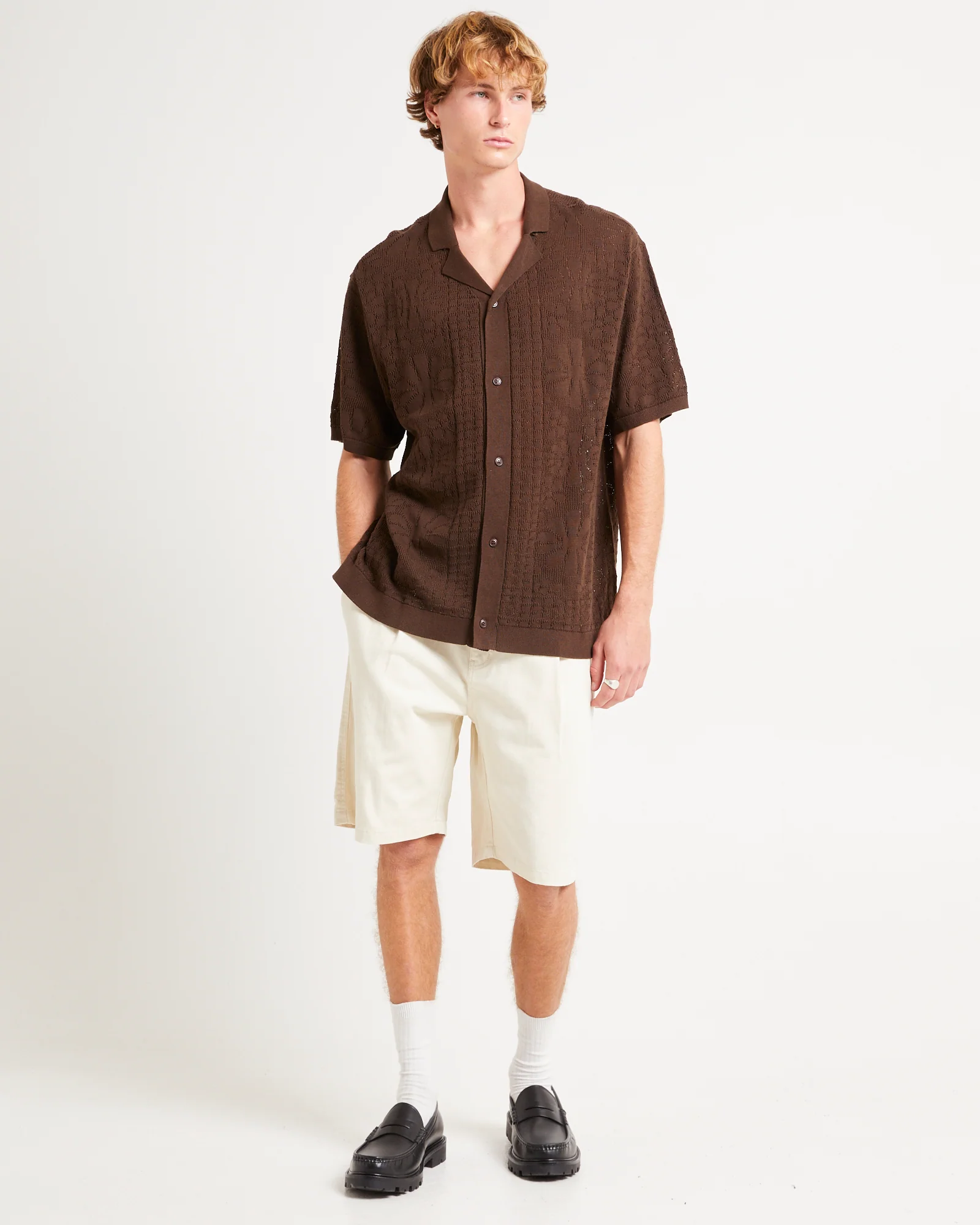 Bronson Knitted Short Sleeve Resort Shirt - Image 3