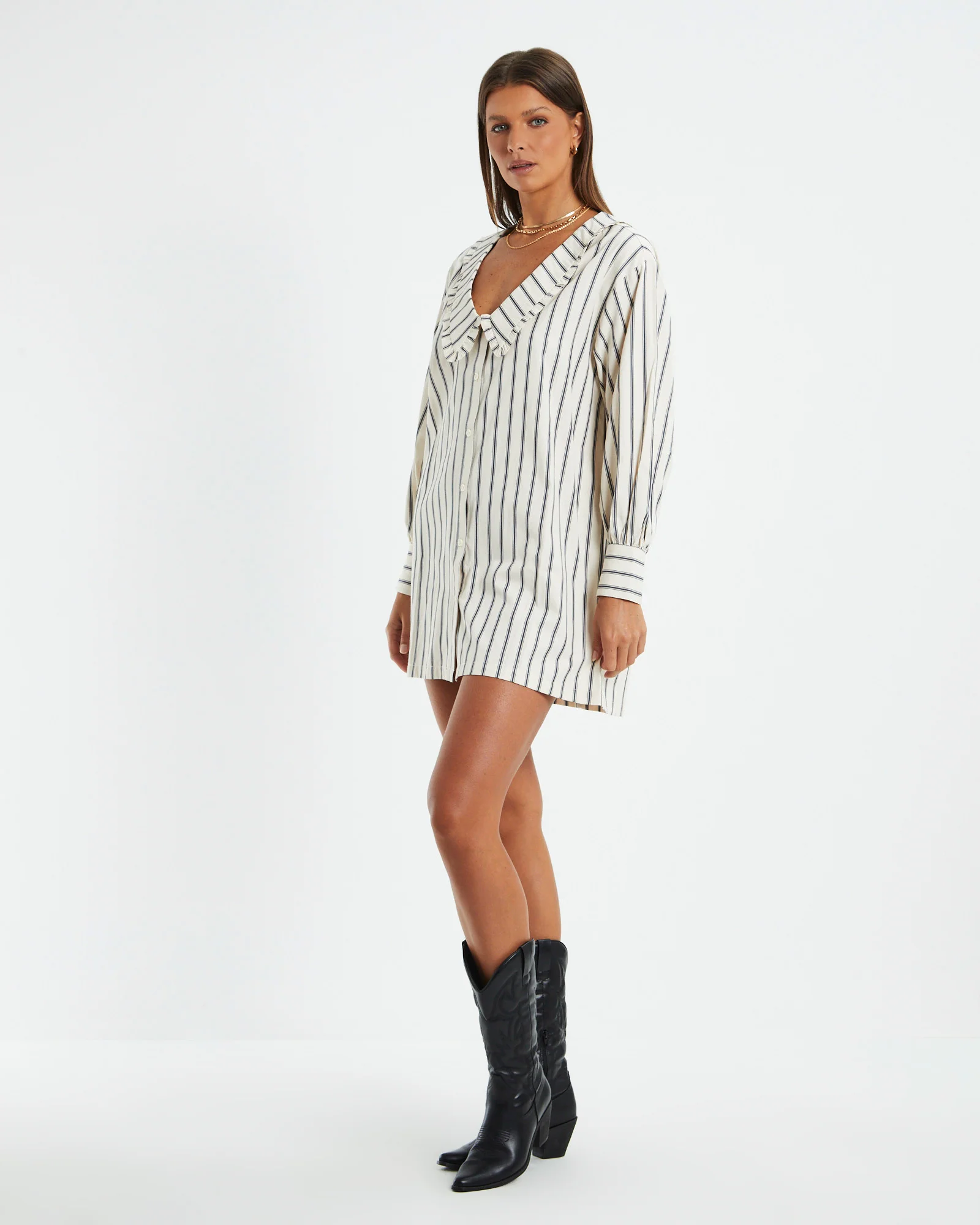 Brooke Oversized Shirt Dress Assorted - Image 3