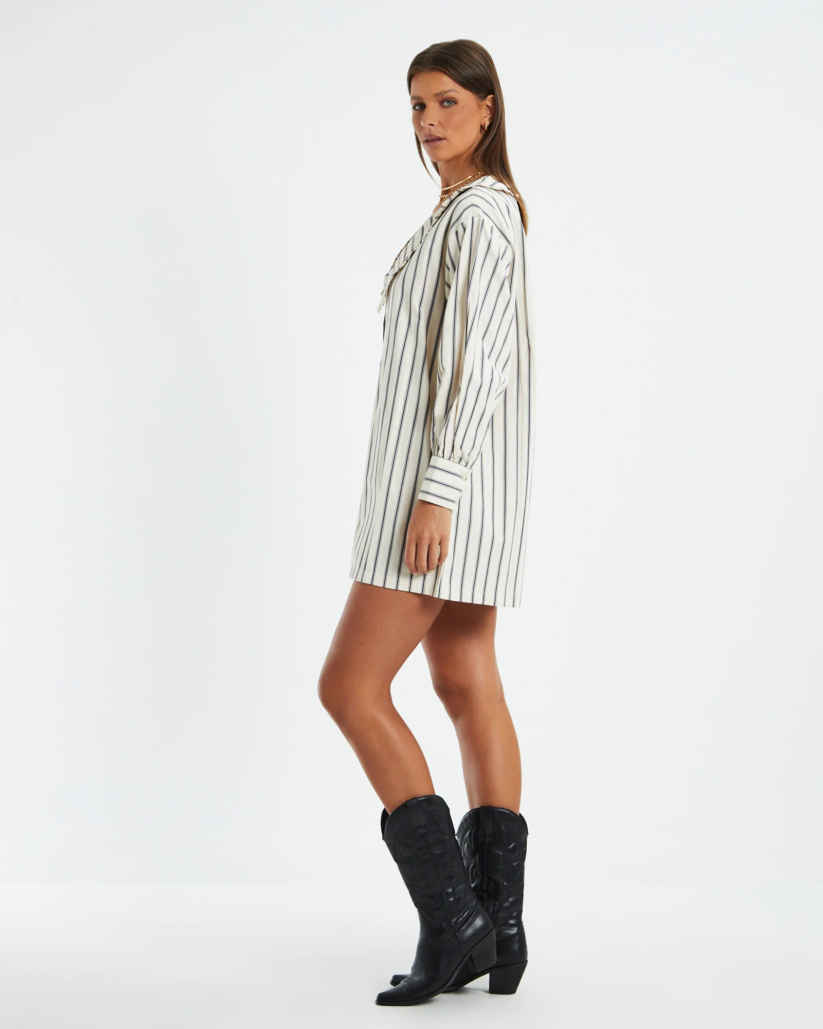 Brooke Oversized Shirt Dress Assorted - Image 4