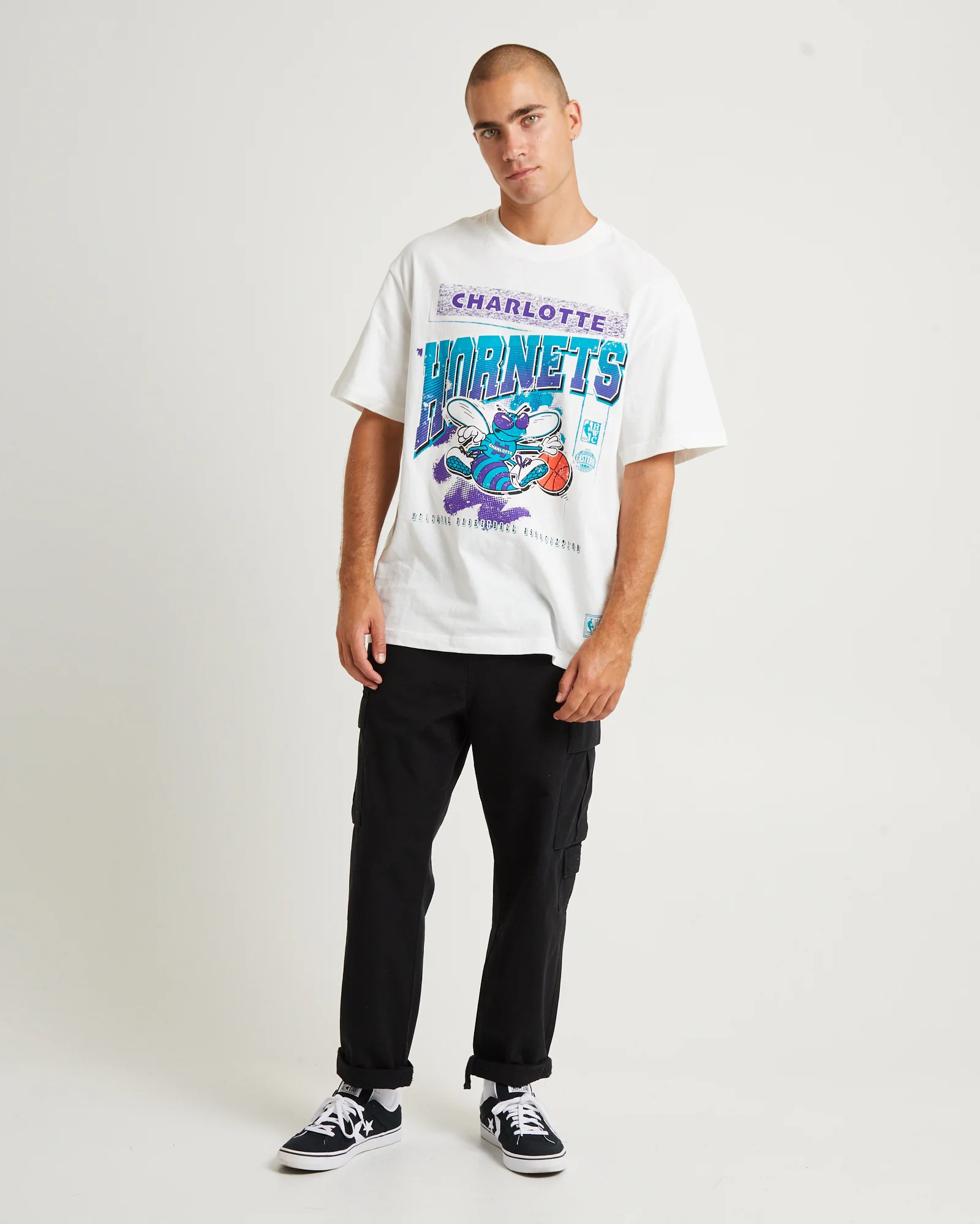 Brush Off 2.0 Hornets Short Sleeve T-Shirt Vintage White - Image 3