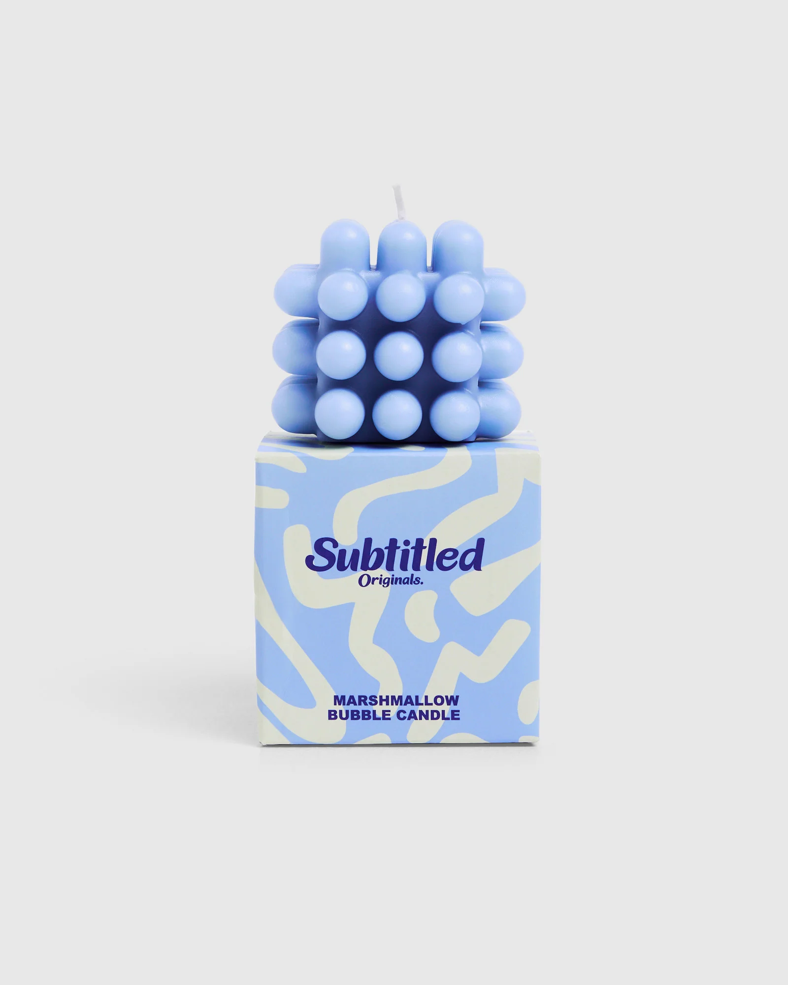 Bubble Candle Blue Marshmallow - Image 2