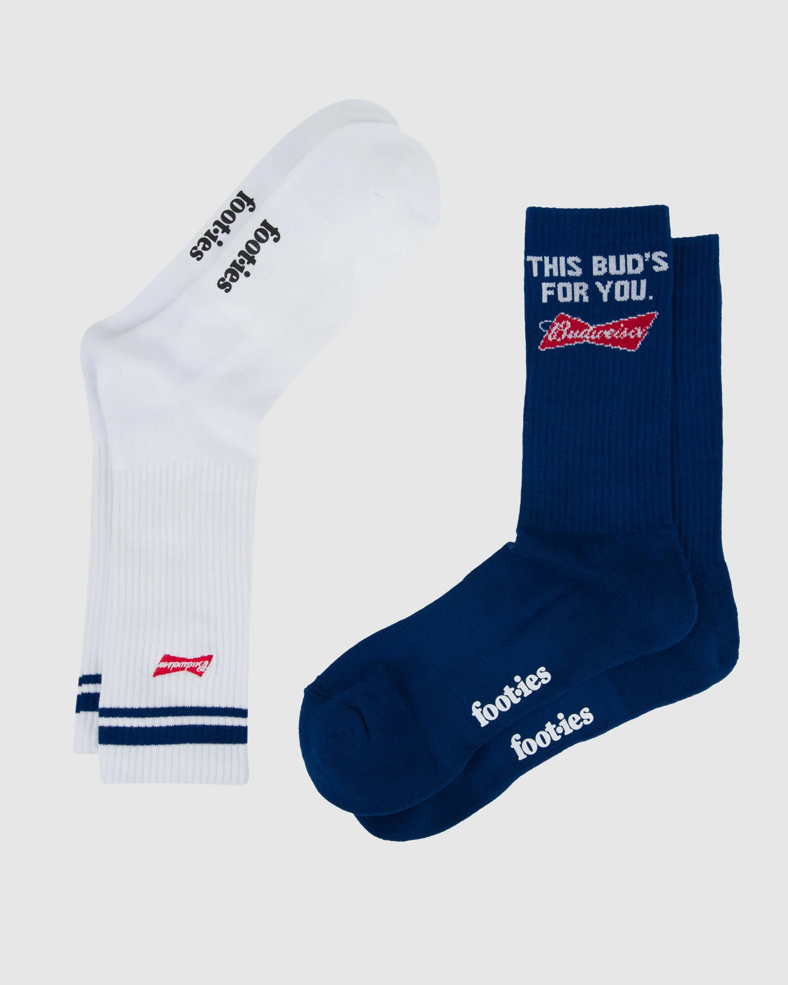 Budweiser Slogan Sneaker Socks 2 Pack - Image 2