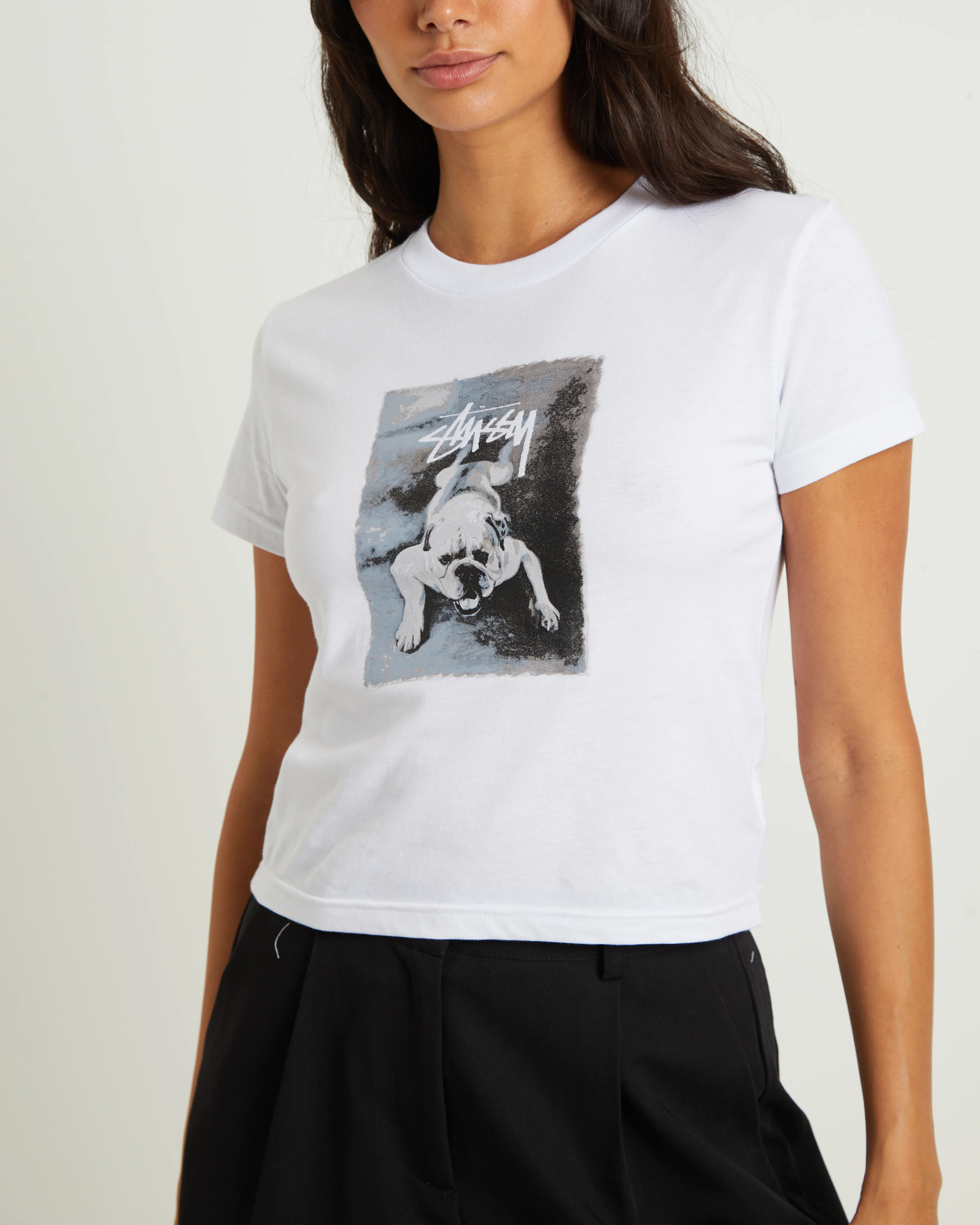 Bull Dog Slim Tee in White - Image 5