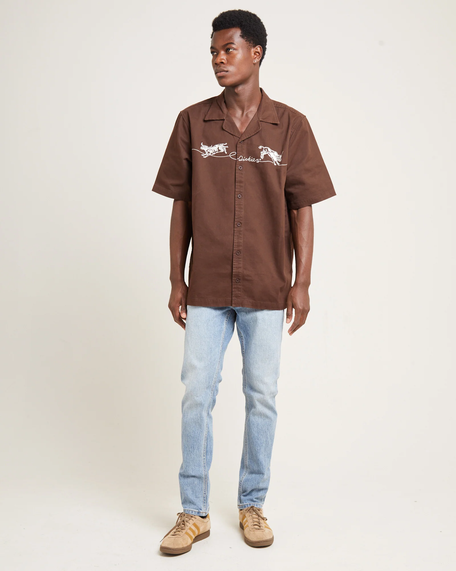 Bully Boy Short Sleeve Shirt Brown - Image 3