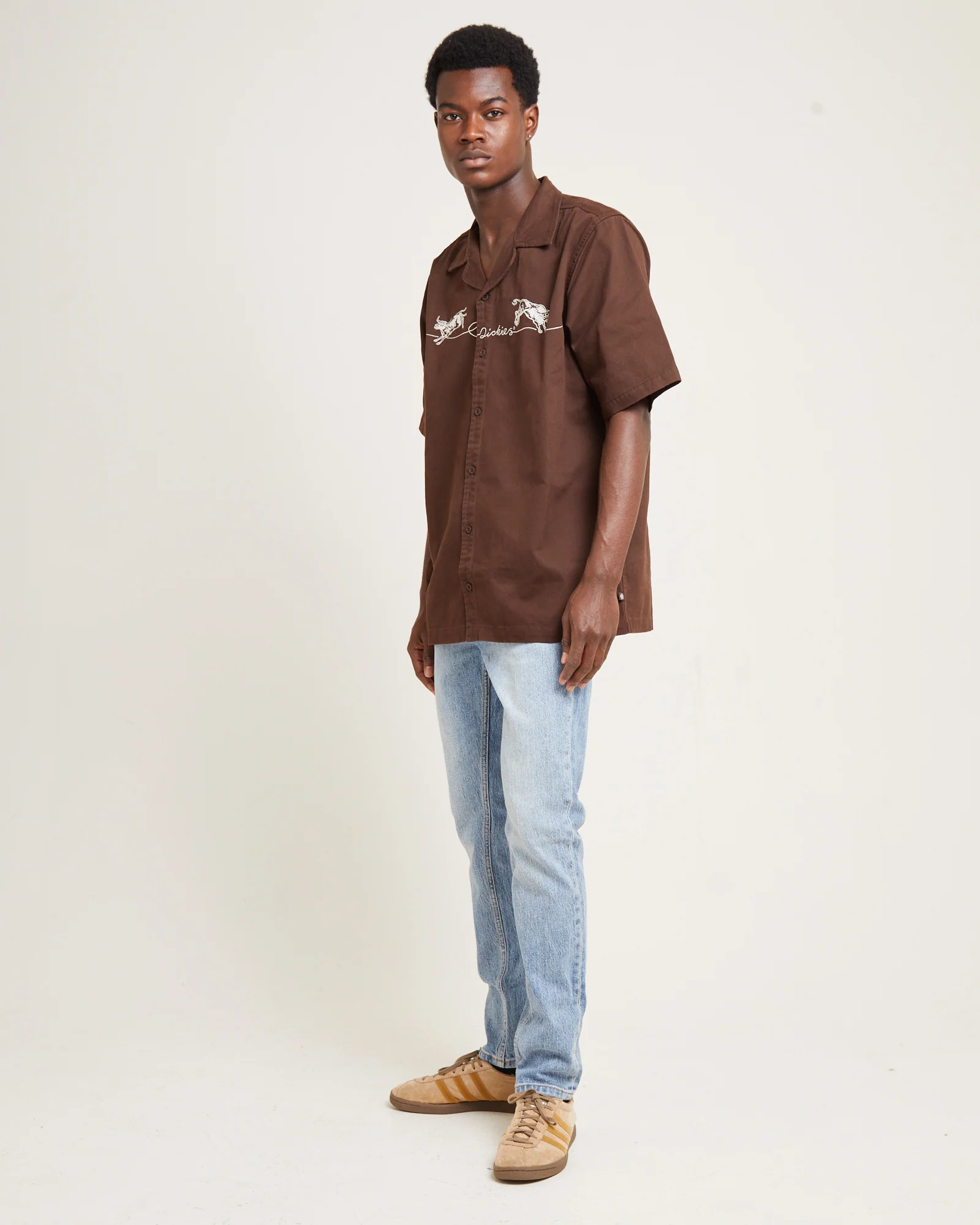 Bully Boy Short Sleeve Shirt Brown - Image 4