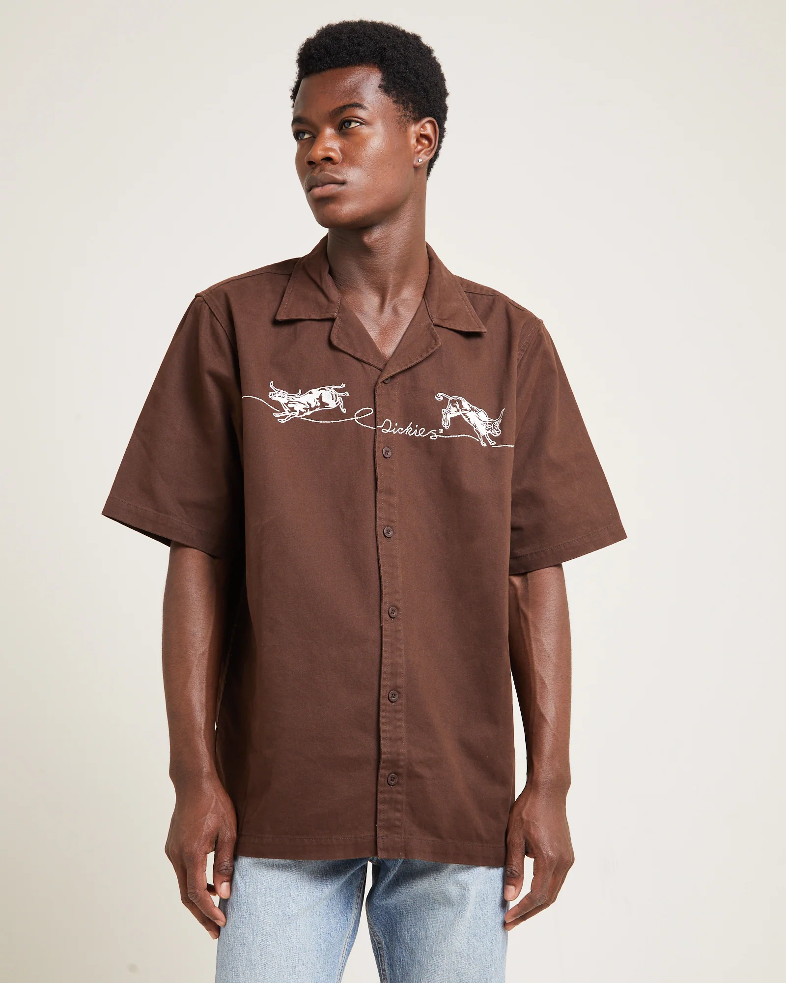 Bully Boy Short Sleeve Shirt Brown - Image 5