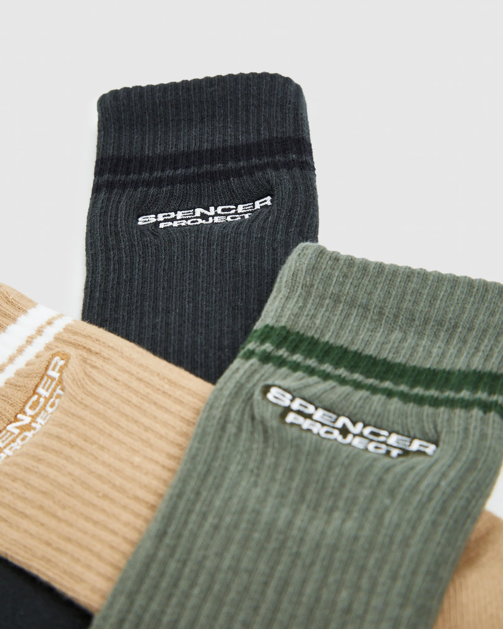 Burnside Socks 3pk Desert/Charcoal/Green - Image 2