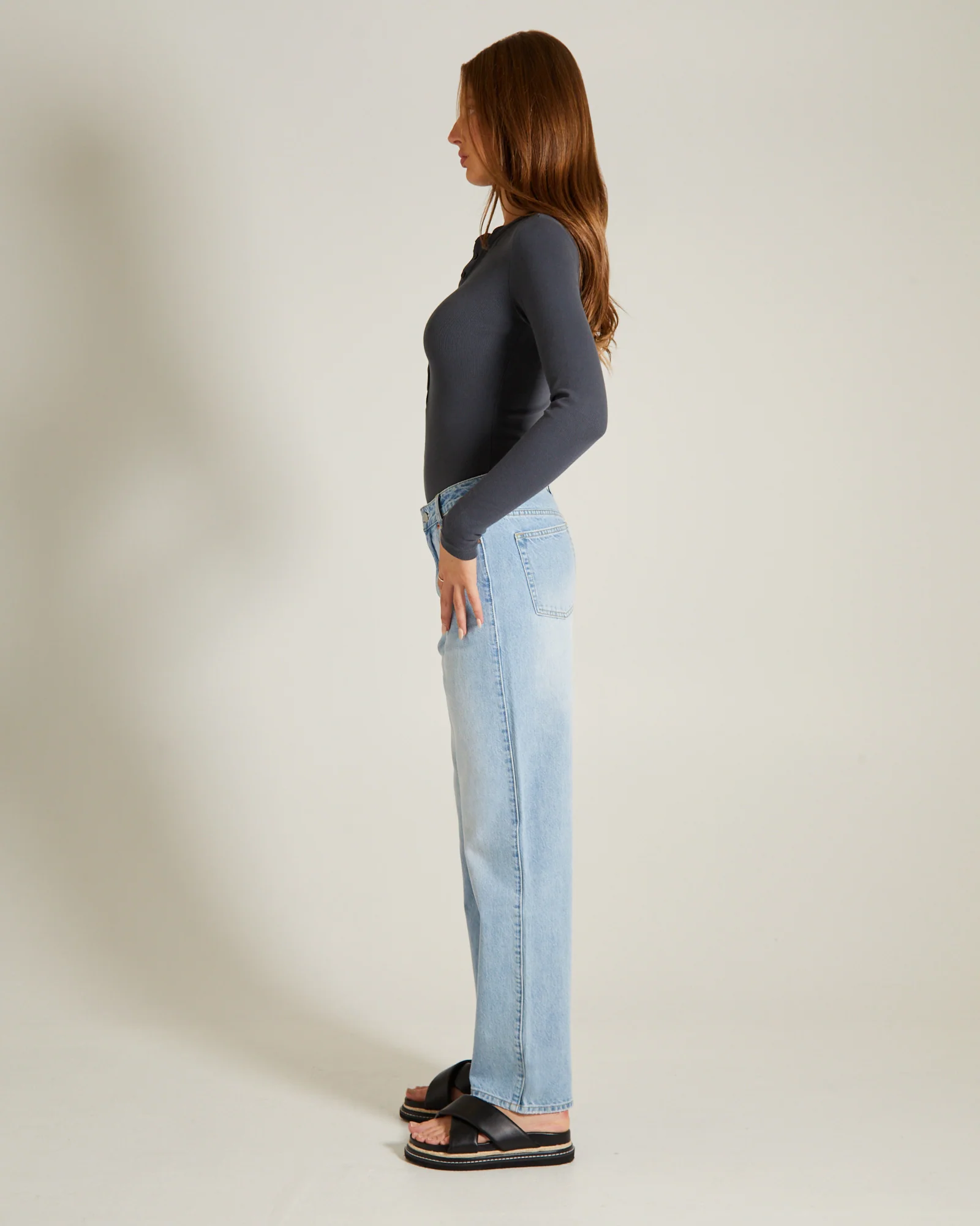 Button Front Long Sleeve Bodysuit - Image 5