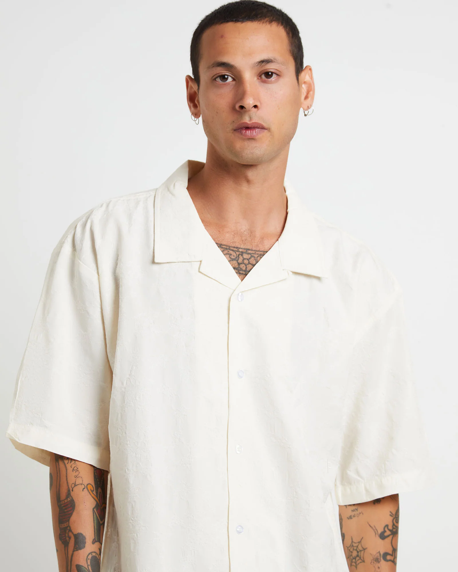 CA Tension Short Sleeve Shirt in Bone - Image 5