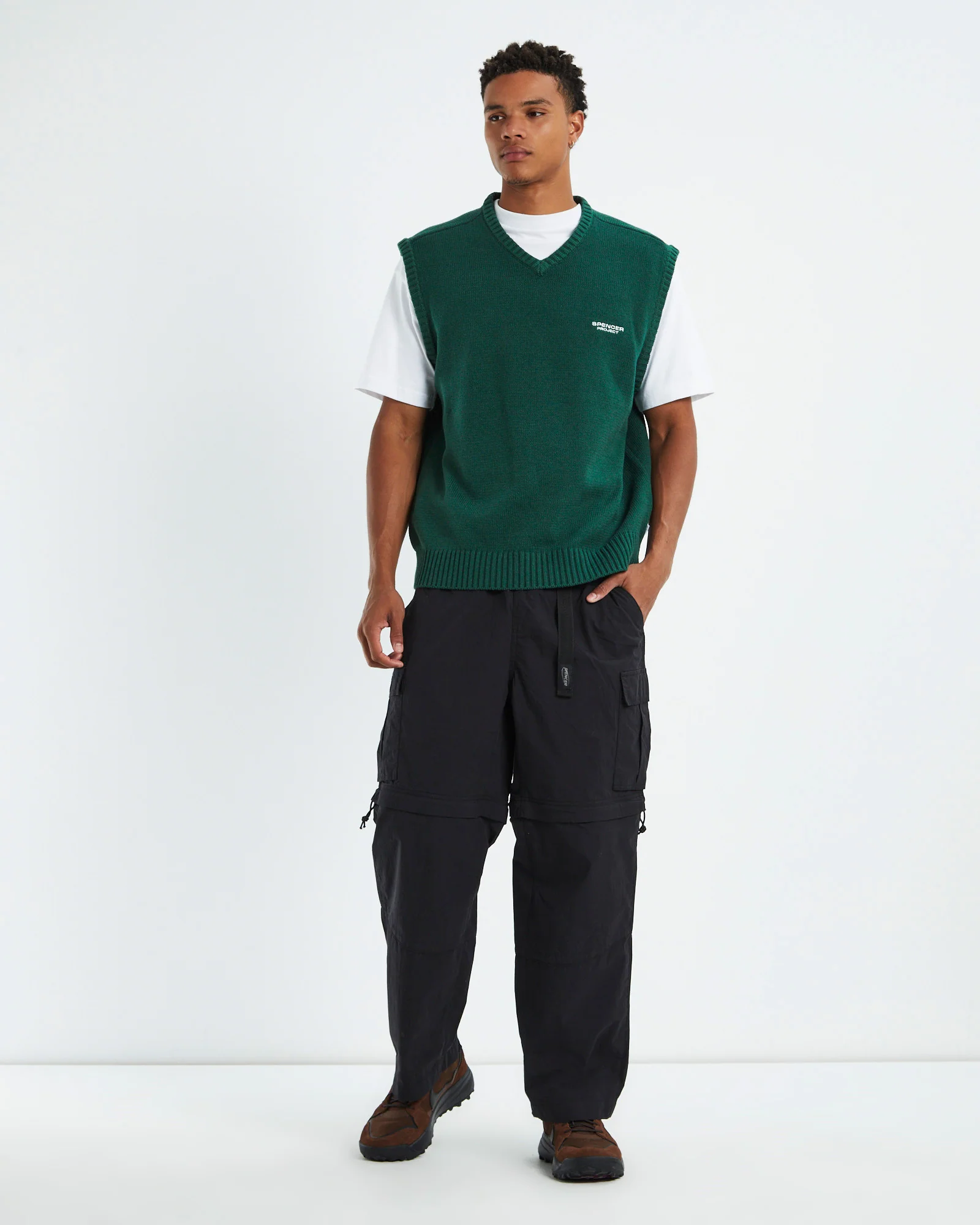 Cable Knit Vest Emerald Green - Image 3