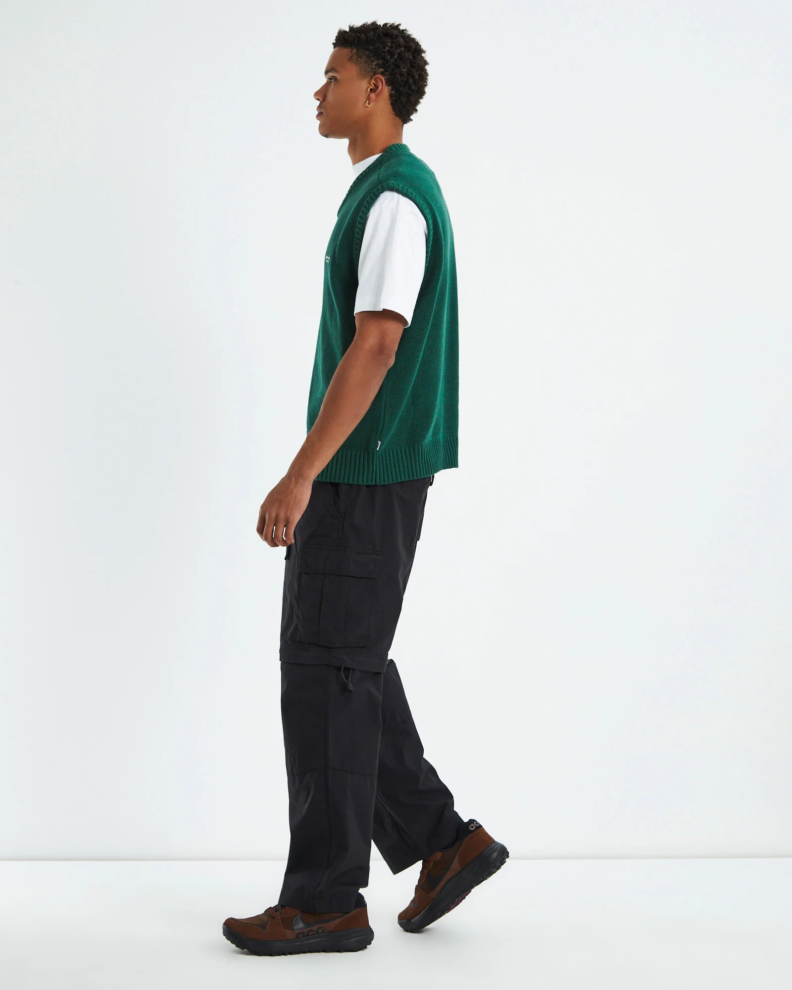 Cable Knit Vest Emerald Green - Image 4