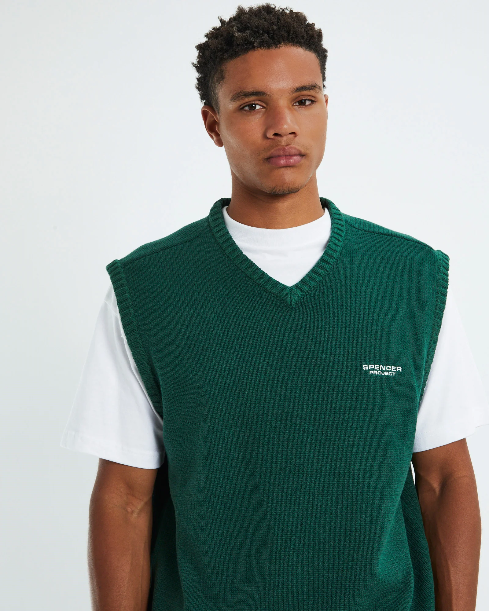 Cable Knit Vest Emerald Green - Image 6
