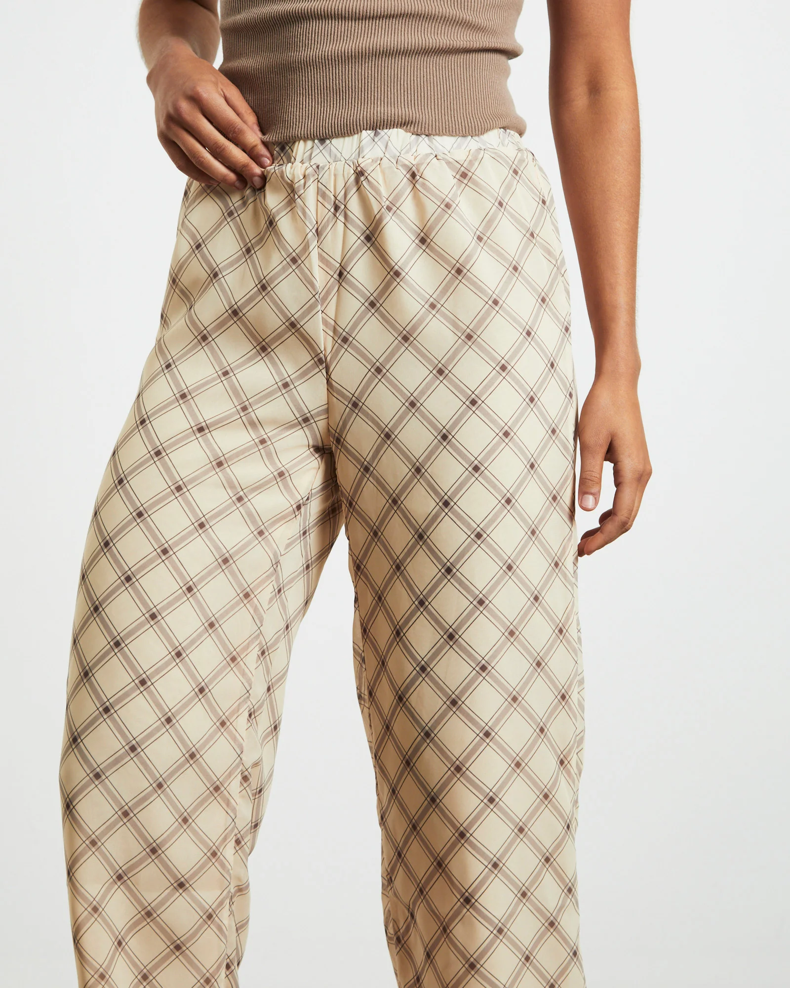 Candice Pants in Check Print - Image 5