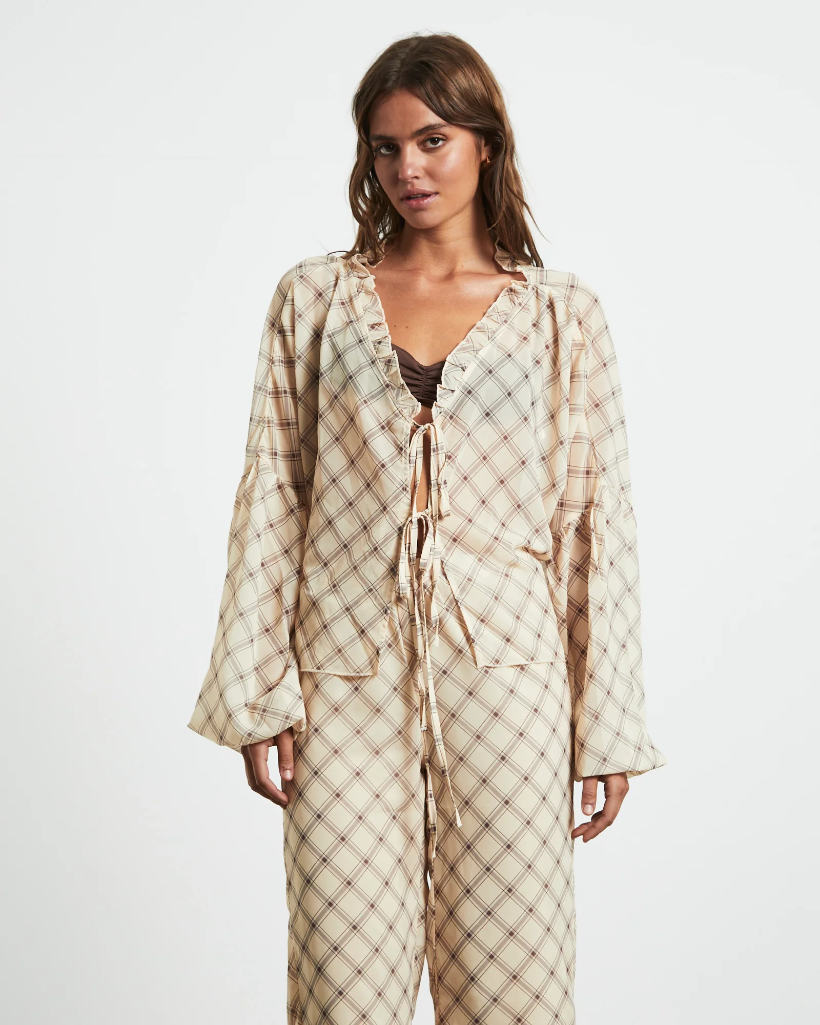 Candice Top Check Print - Image 5