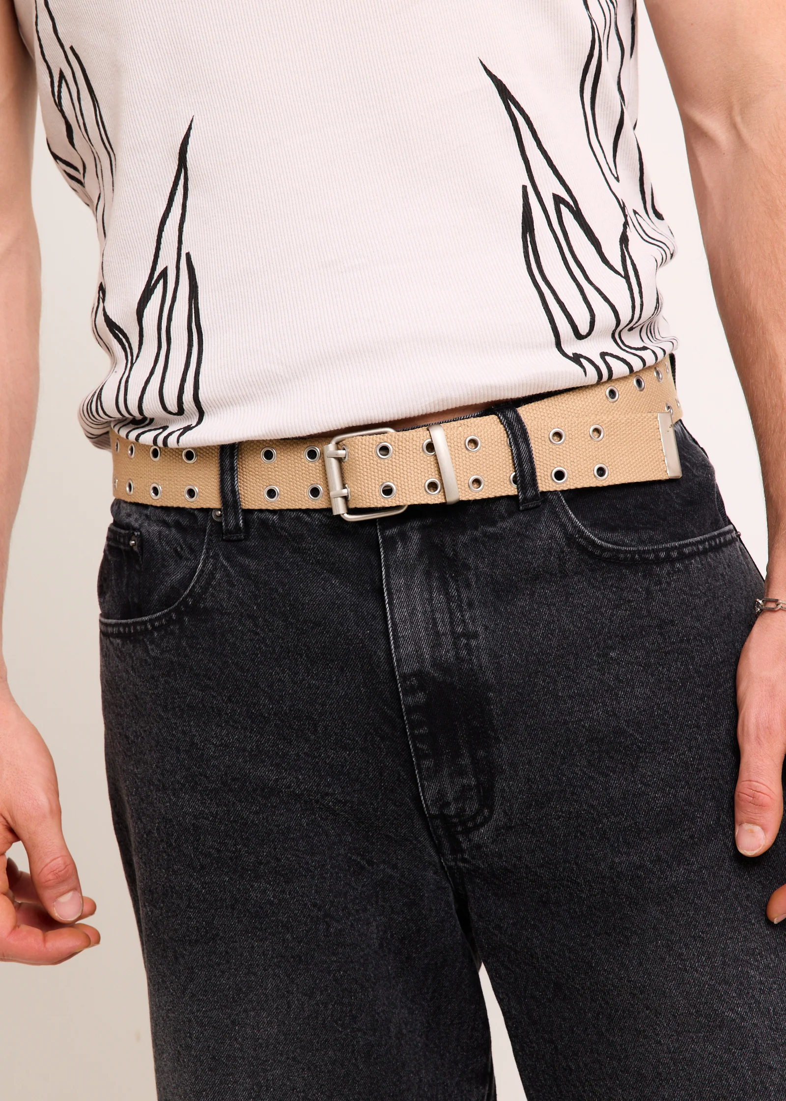 Canvas Double Eyelet Belt - Image 2