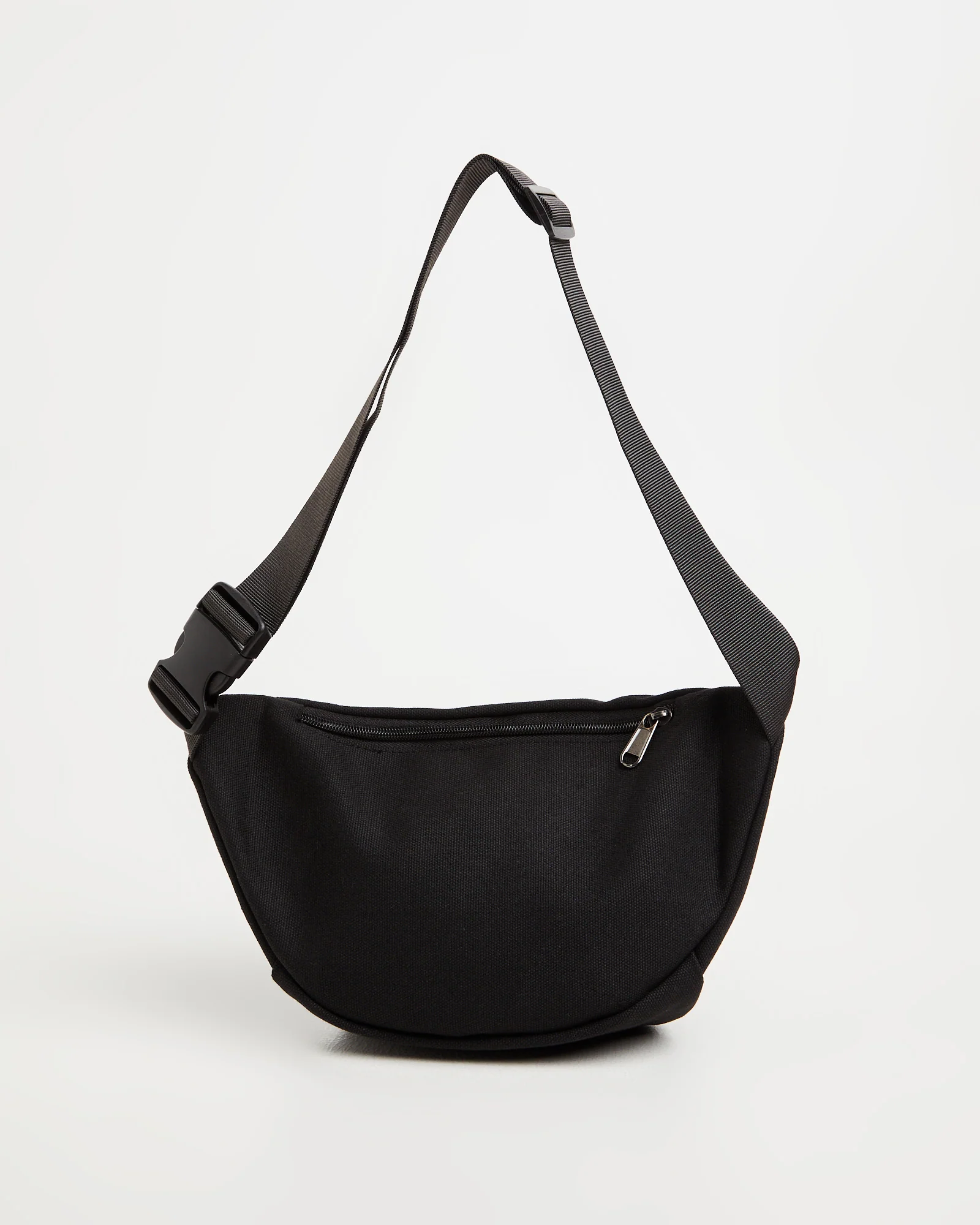 Canvas Satchel Bag in Black - Image 3