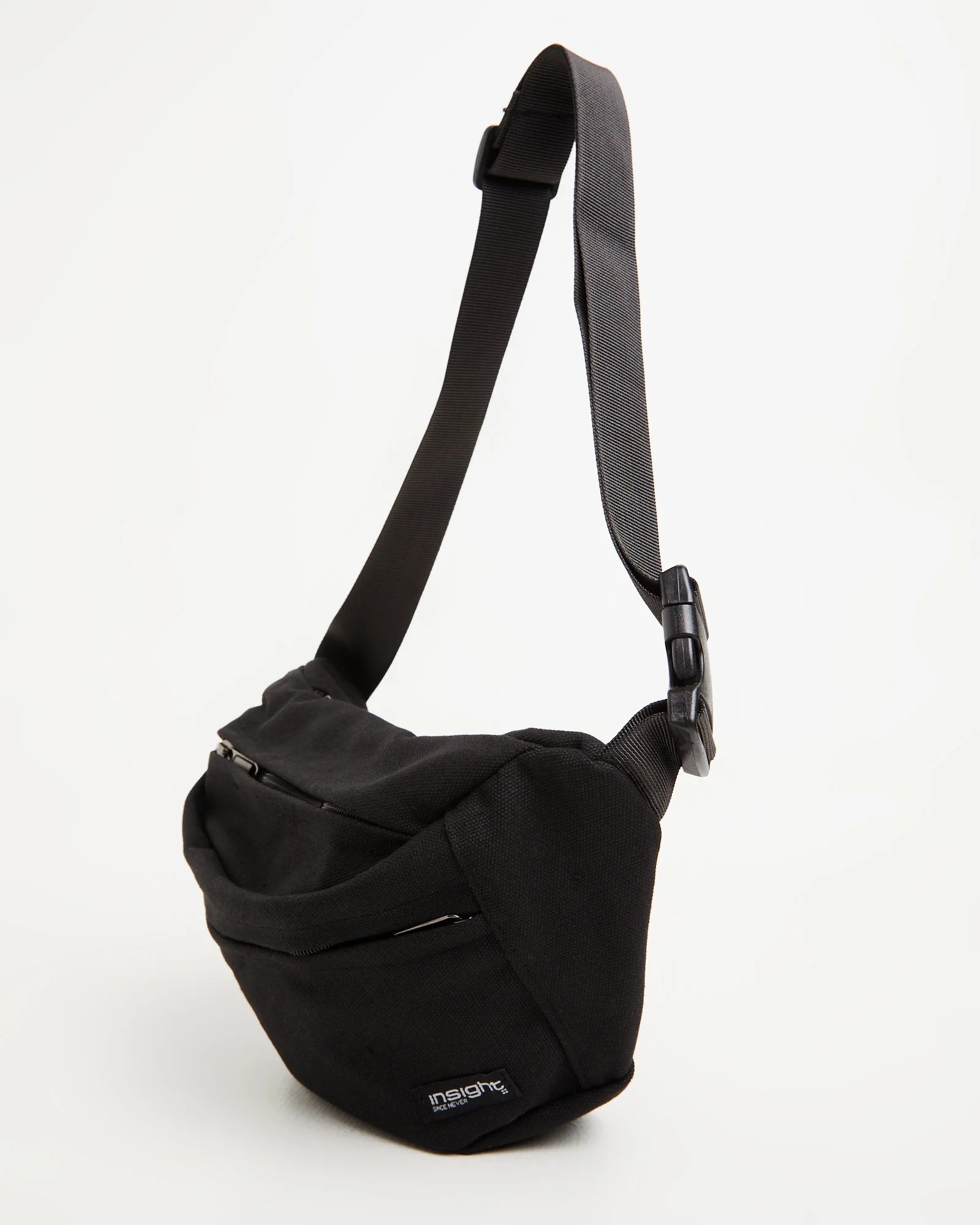 Canvas Satchel Bag in Black - Image 4