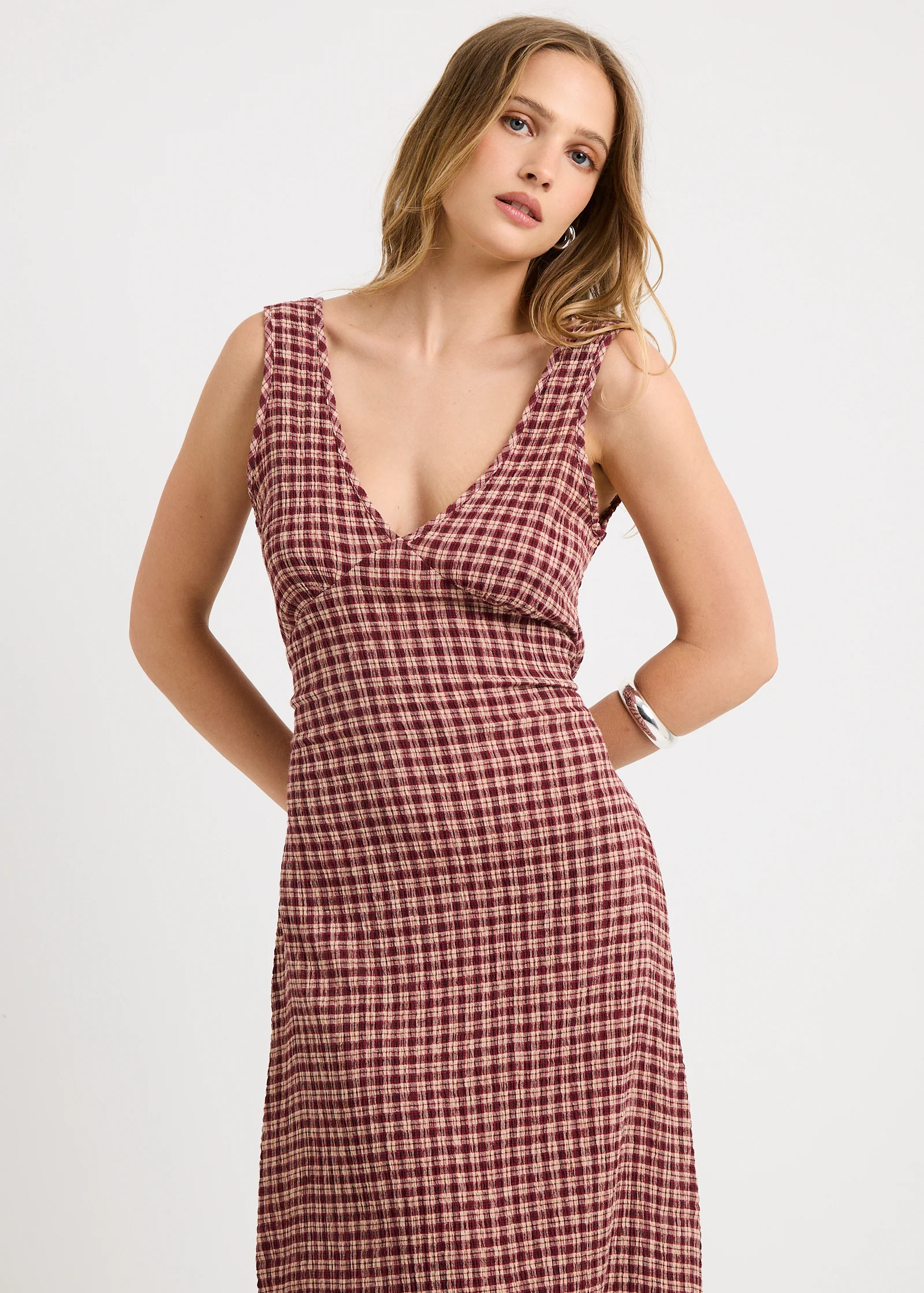 Capricorn Seersucker Midi Dress - Image 2