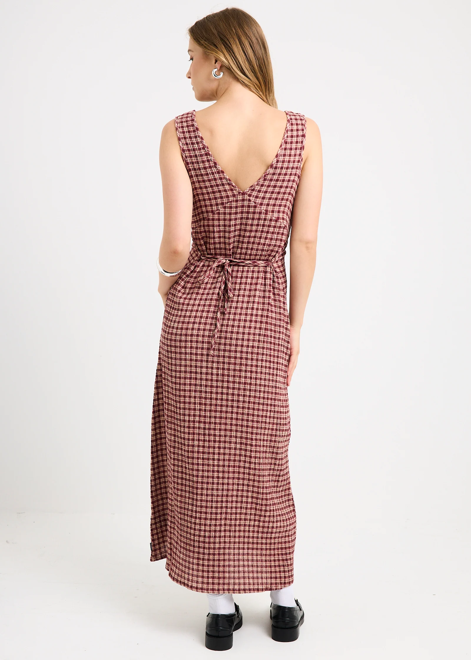 Capricorn Seersucker Midi Dress - Image 4