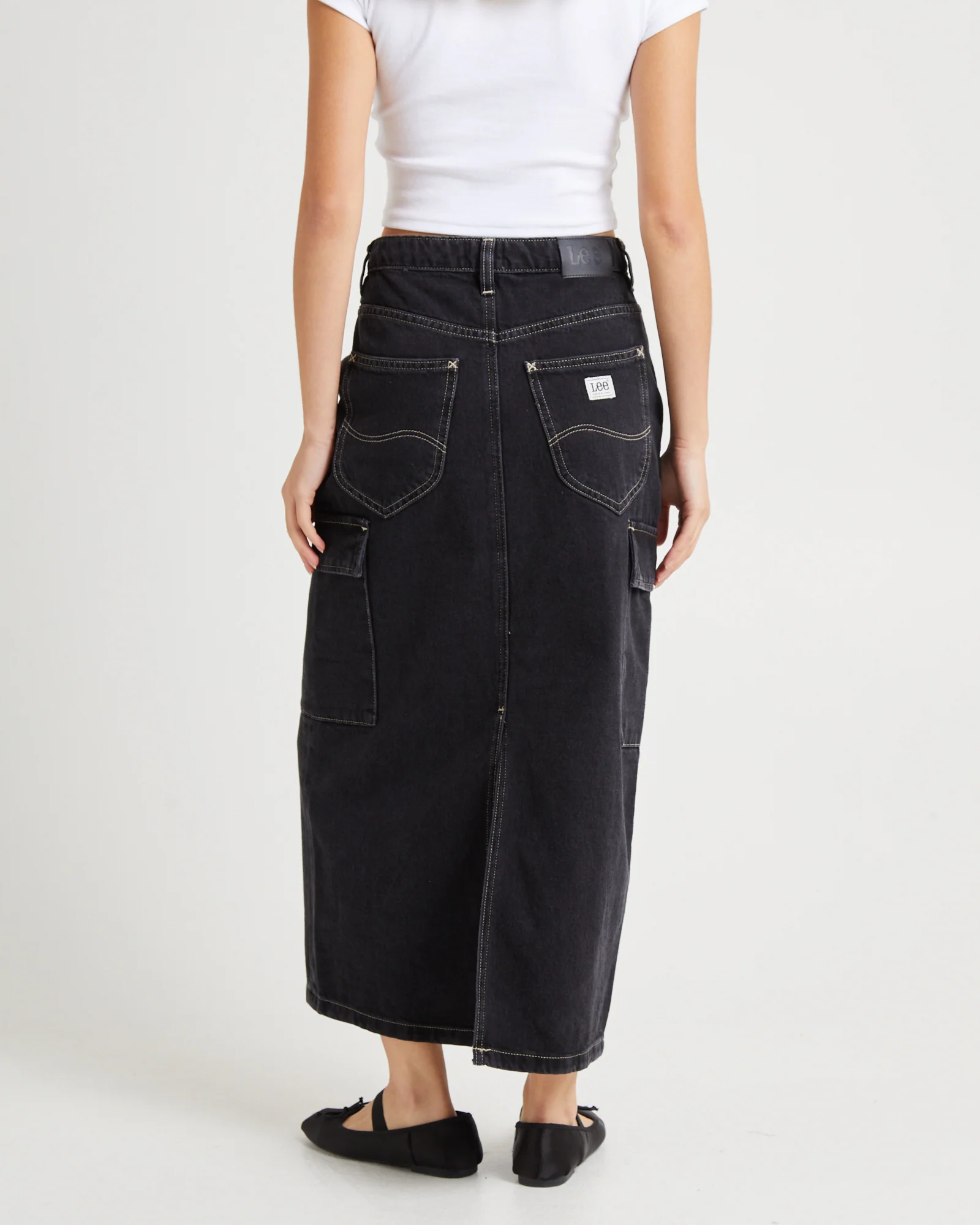 Cargo Midi Denim Skirt Throwback - Image 2
