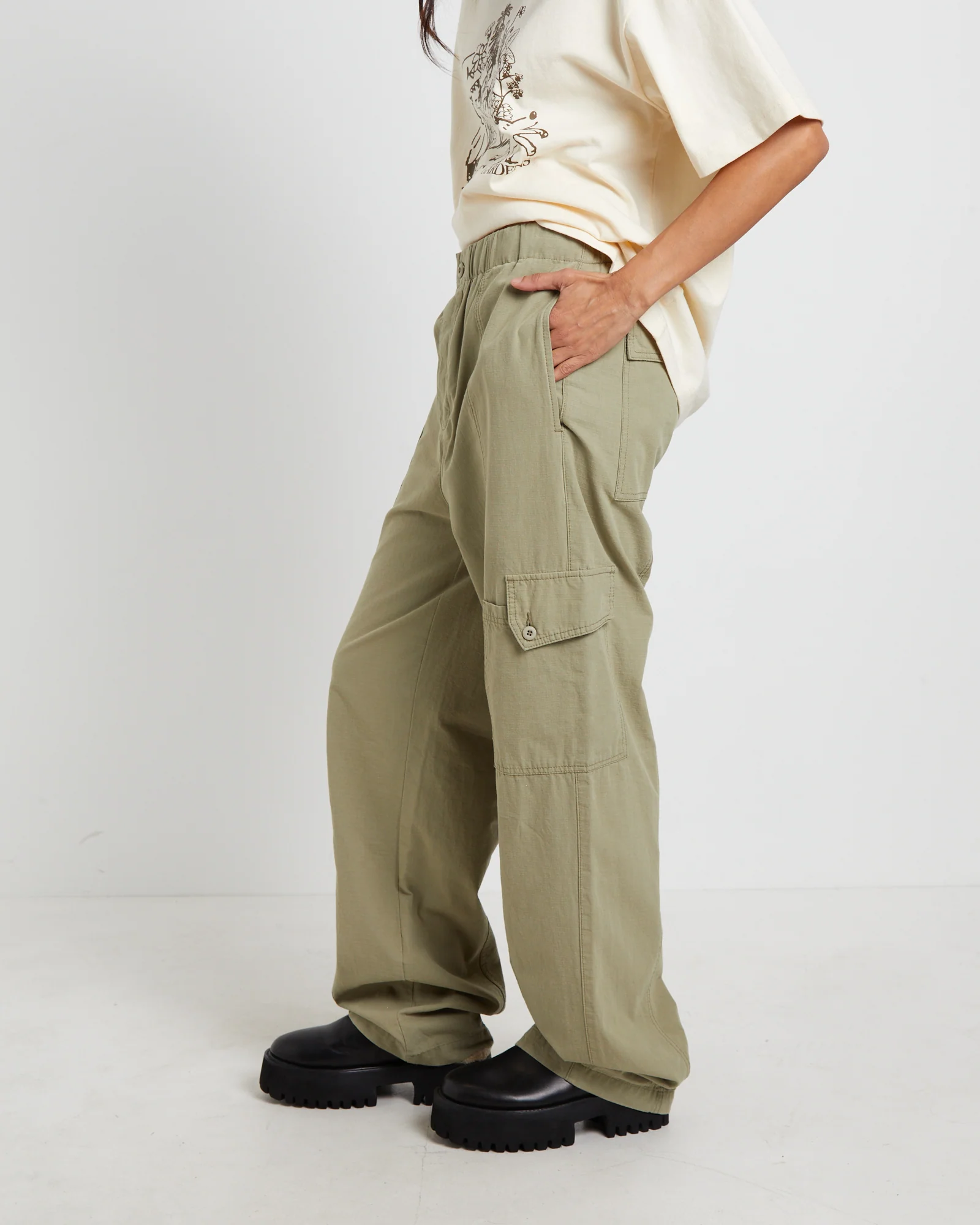 Cargo Pants in Sage - Image 4