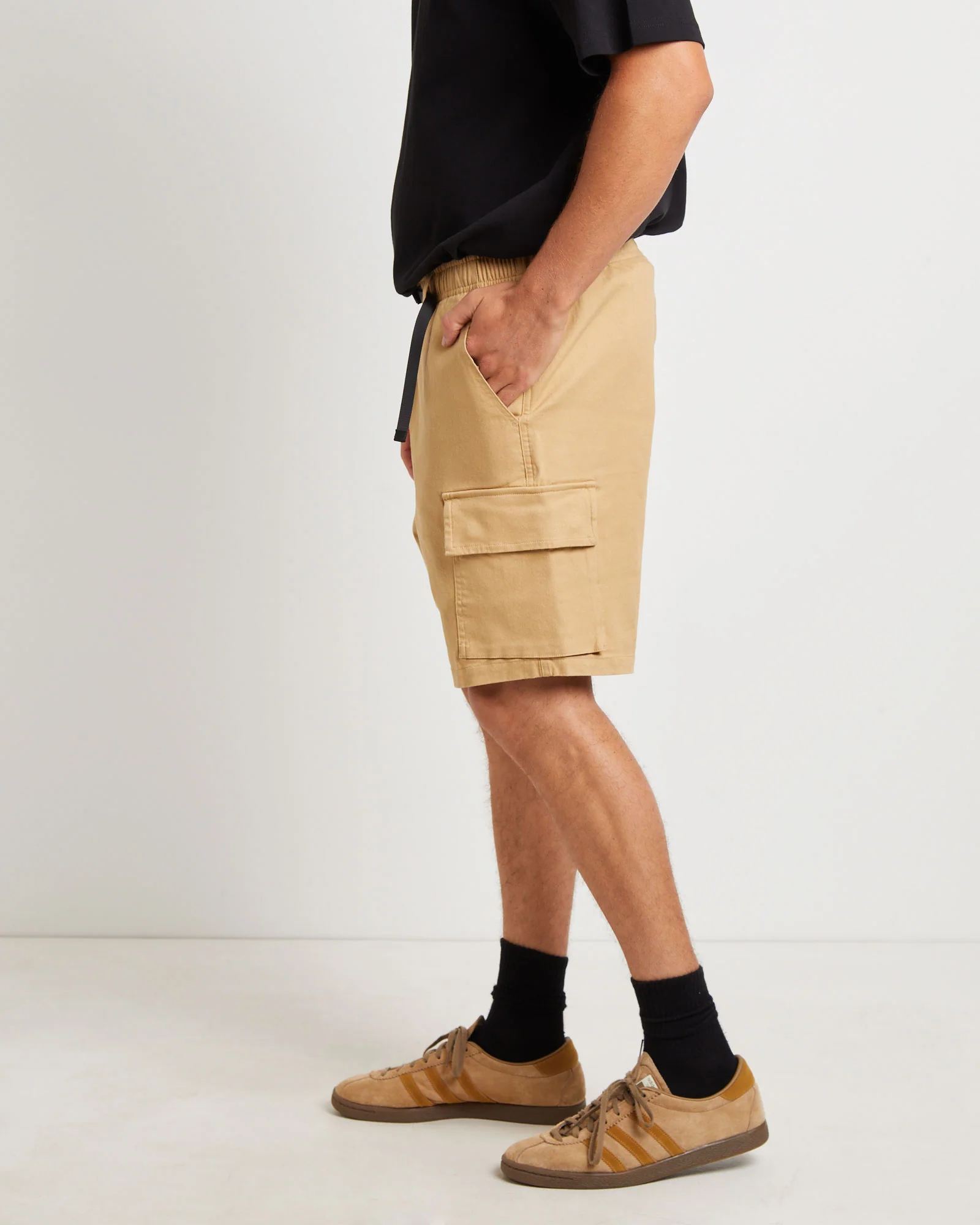 Cargo Shorts in Tan - Image 4