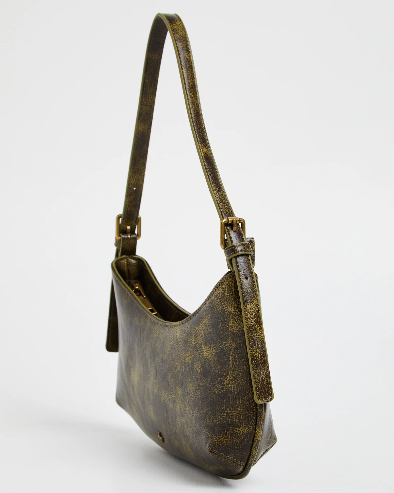 Cari Shoulder Bag Green Distressed - Image 4