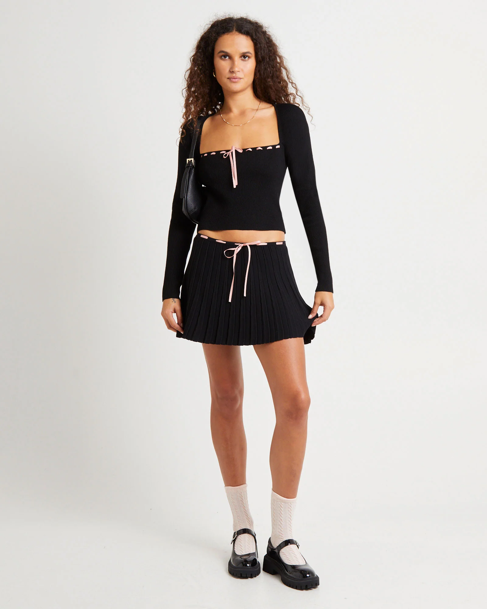 Cartia Laced Square Neck Knit Top - Image 3