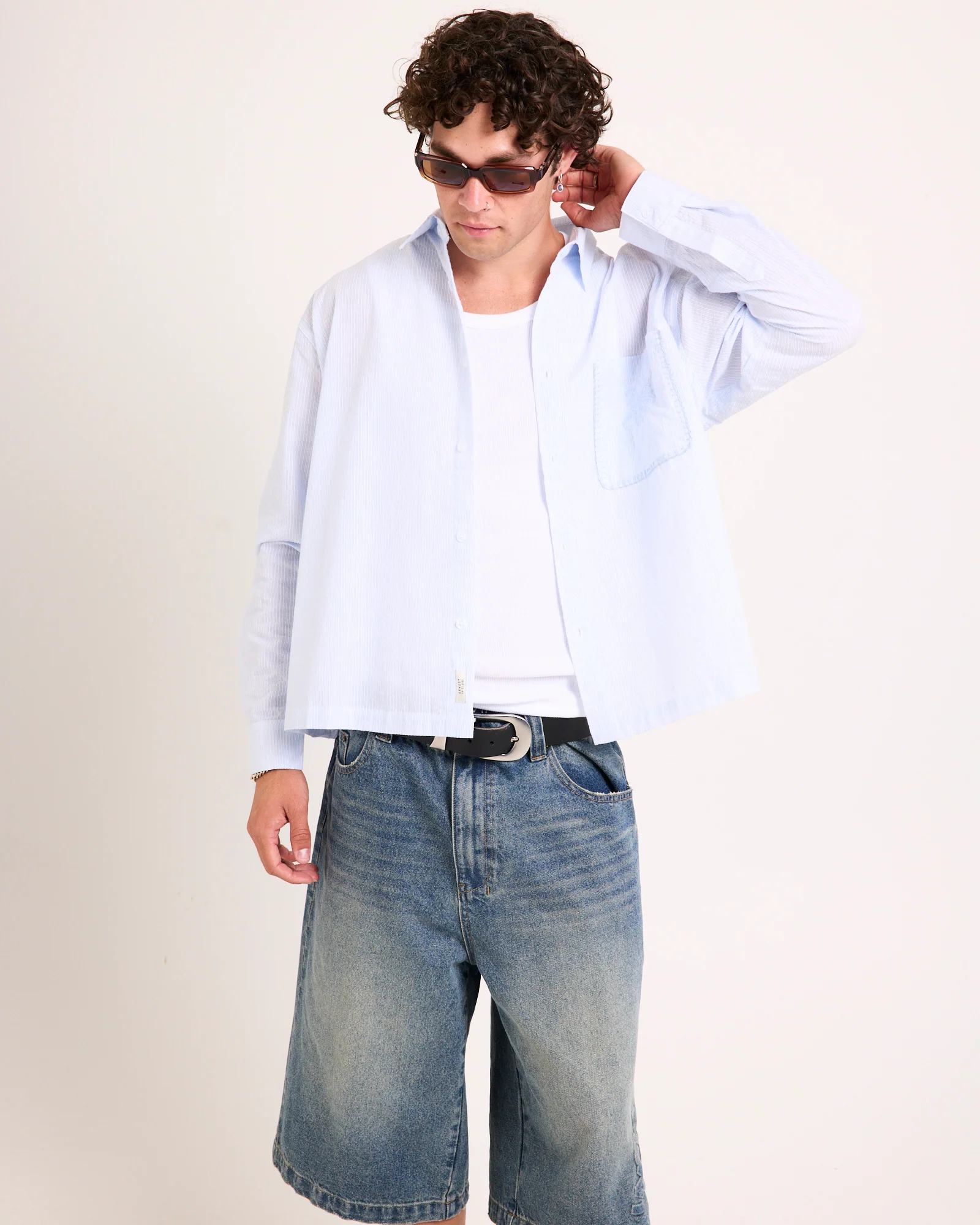 Cassa Long Sleeve Cropped Shirt - Image 2