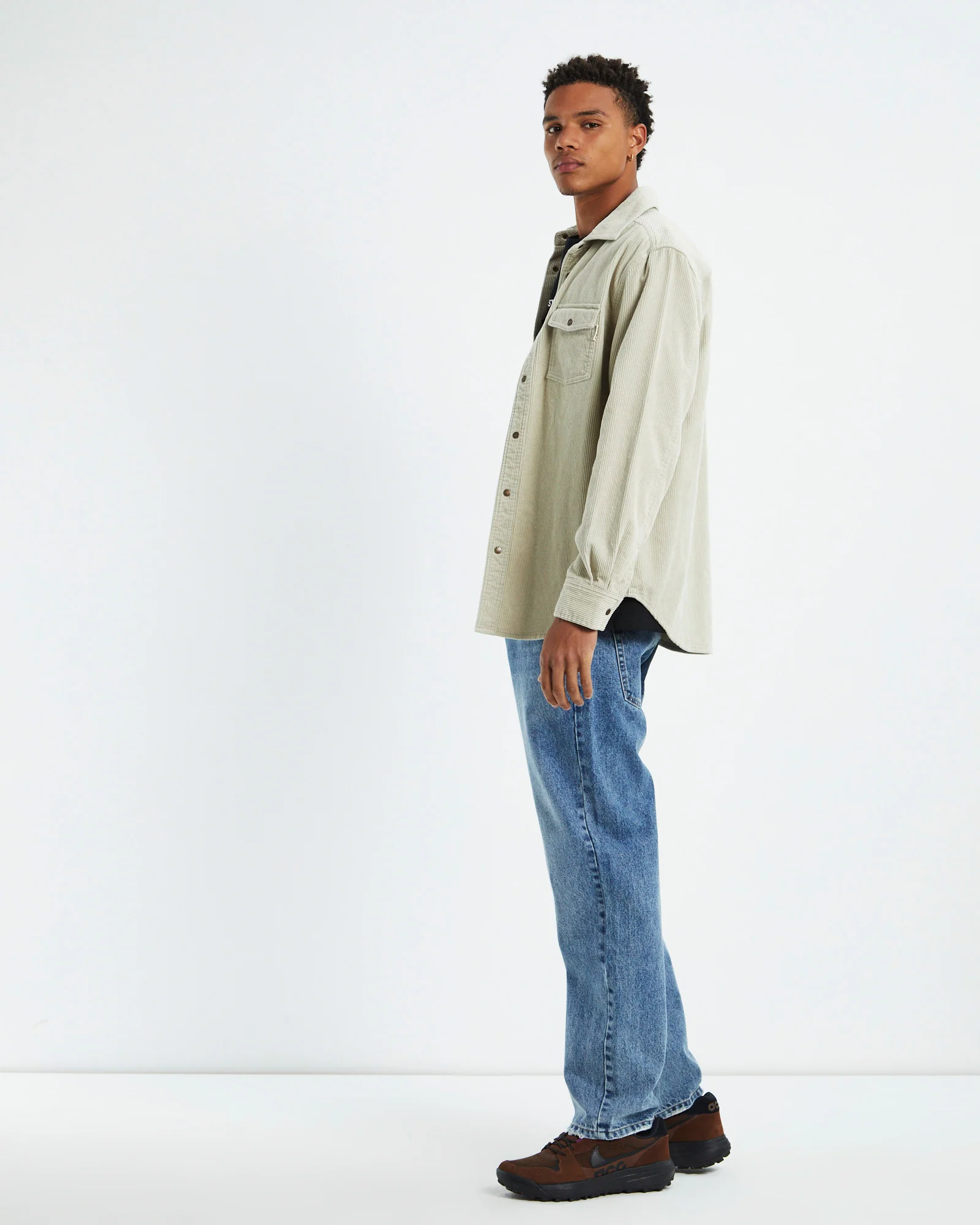 Cassian Long Sleeve Overshirt Tan - Image 4