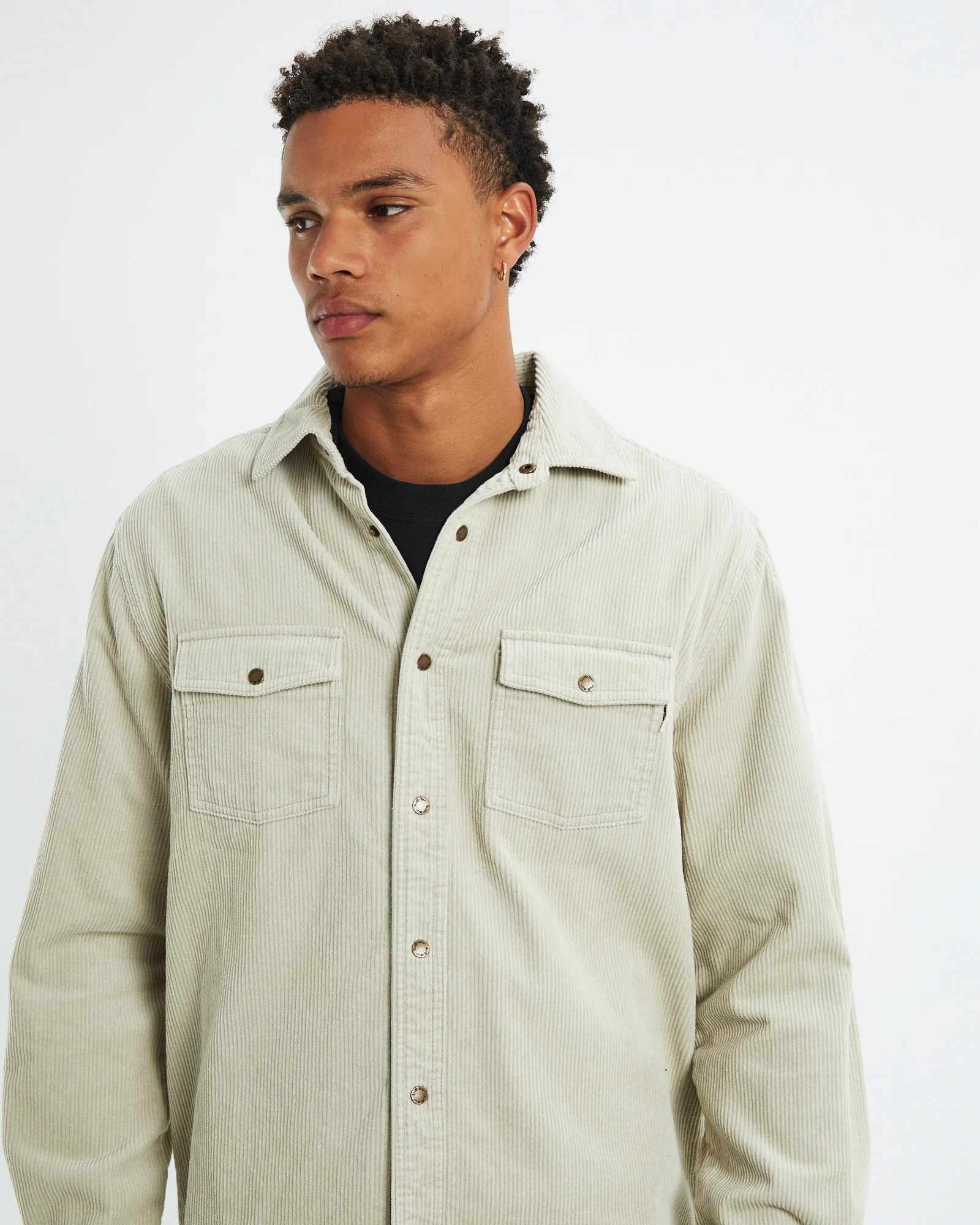Cassian Long Sleeve Overshirt Tan - Image 5