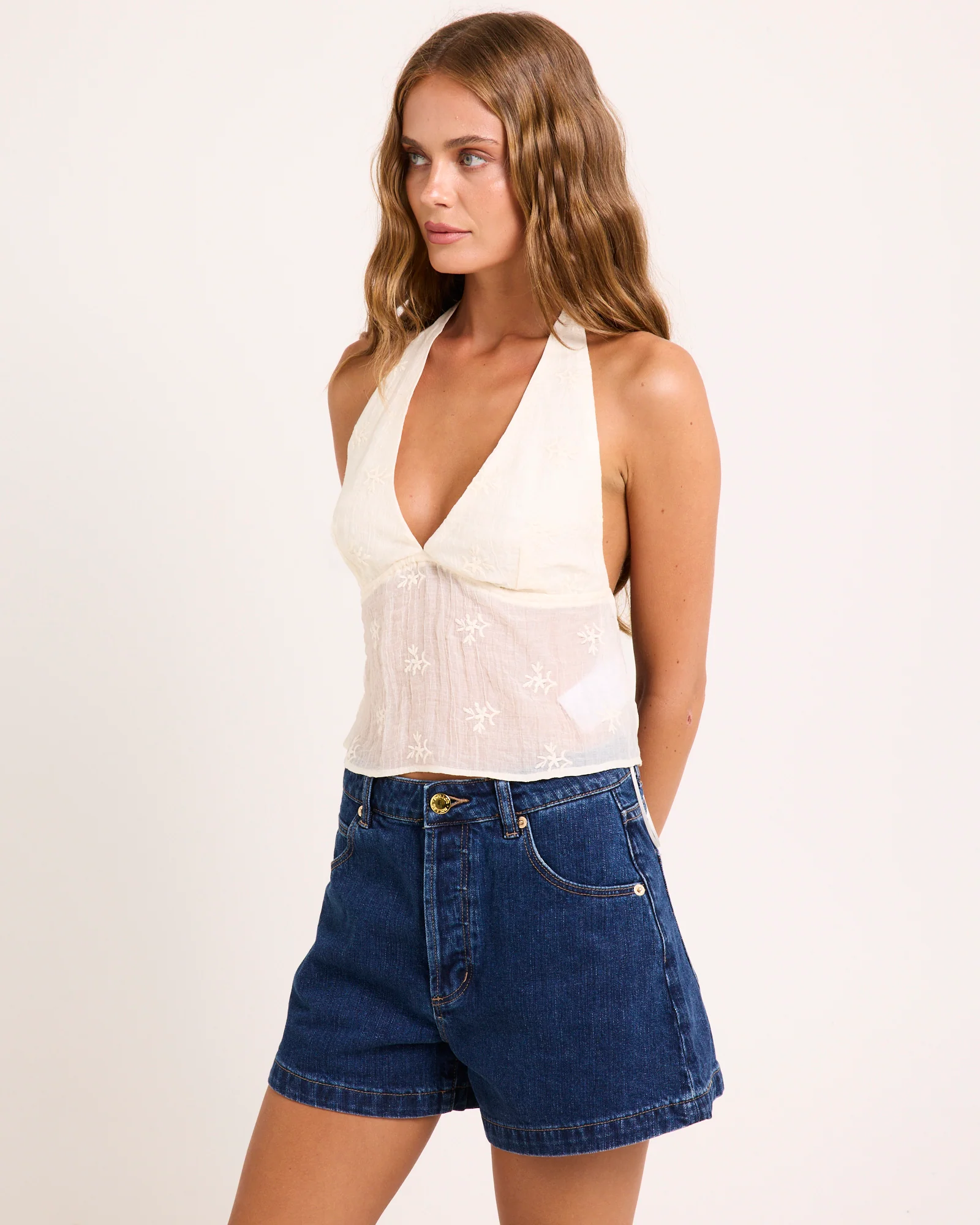 Cassie Textured Halter Top - Image 5