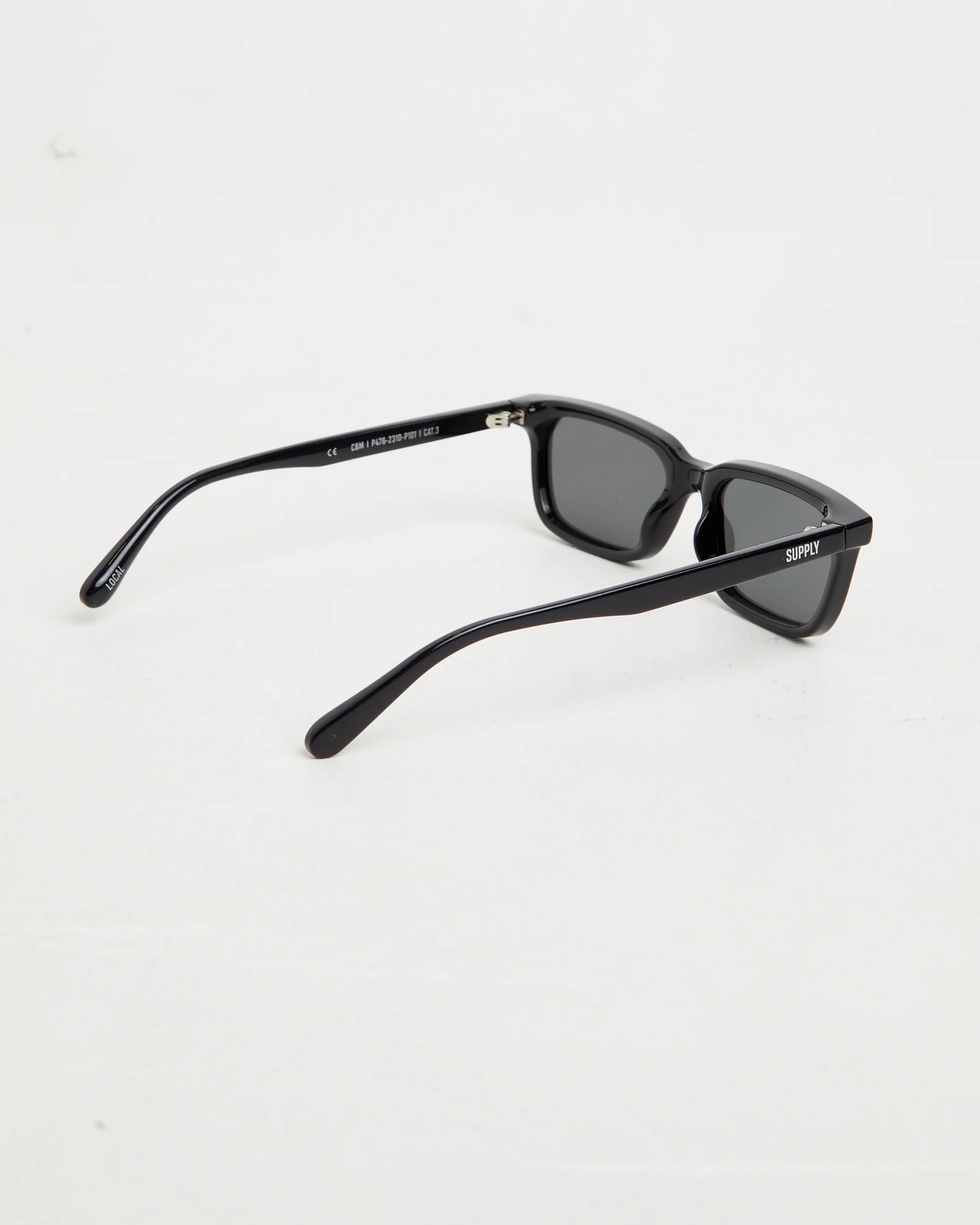 CBM Polished Sunglasses in Black/Dark Grey - Image 3