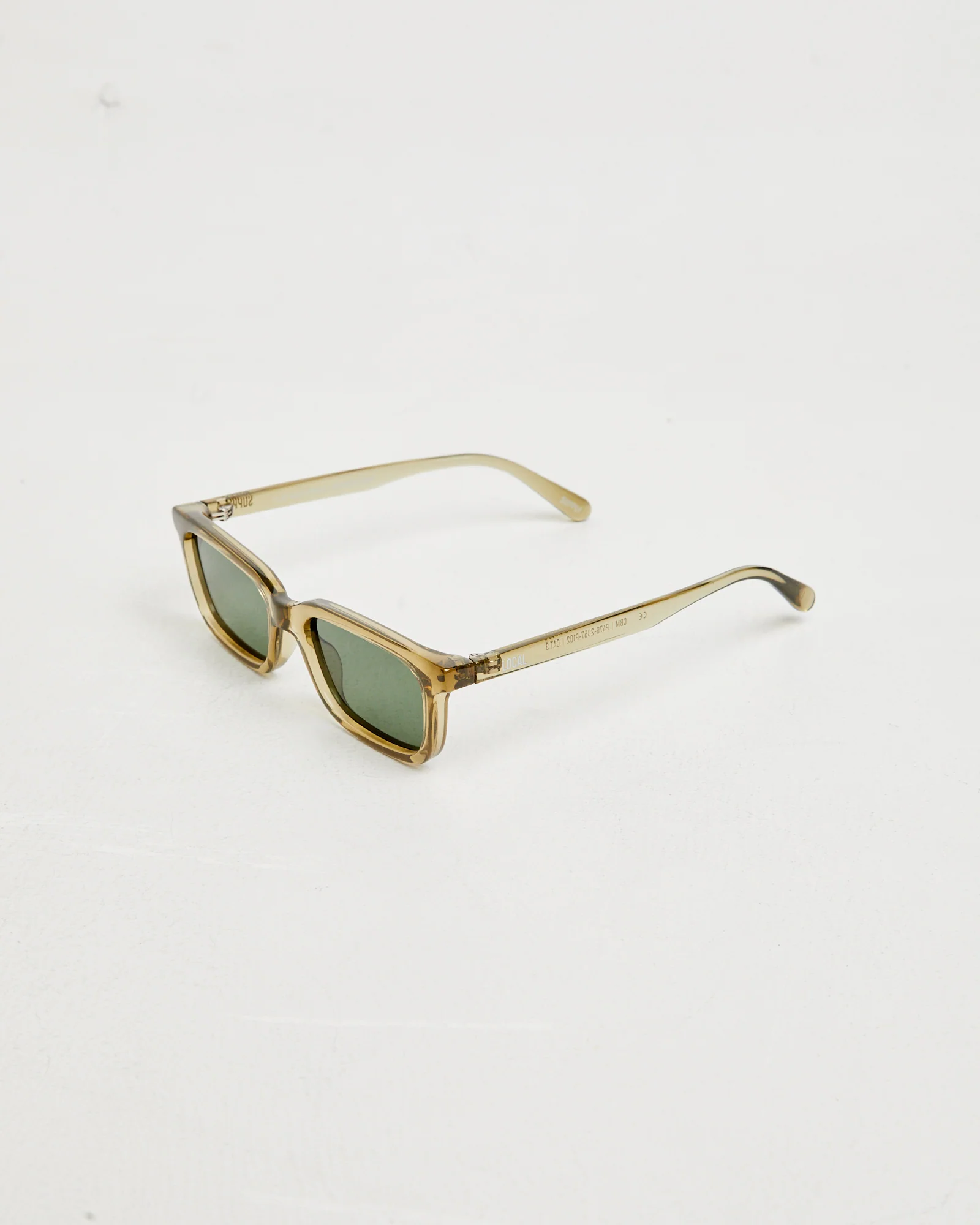 CBM Polished Sunglasses in Ochre Dark Green - Image 2