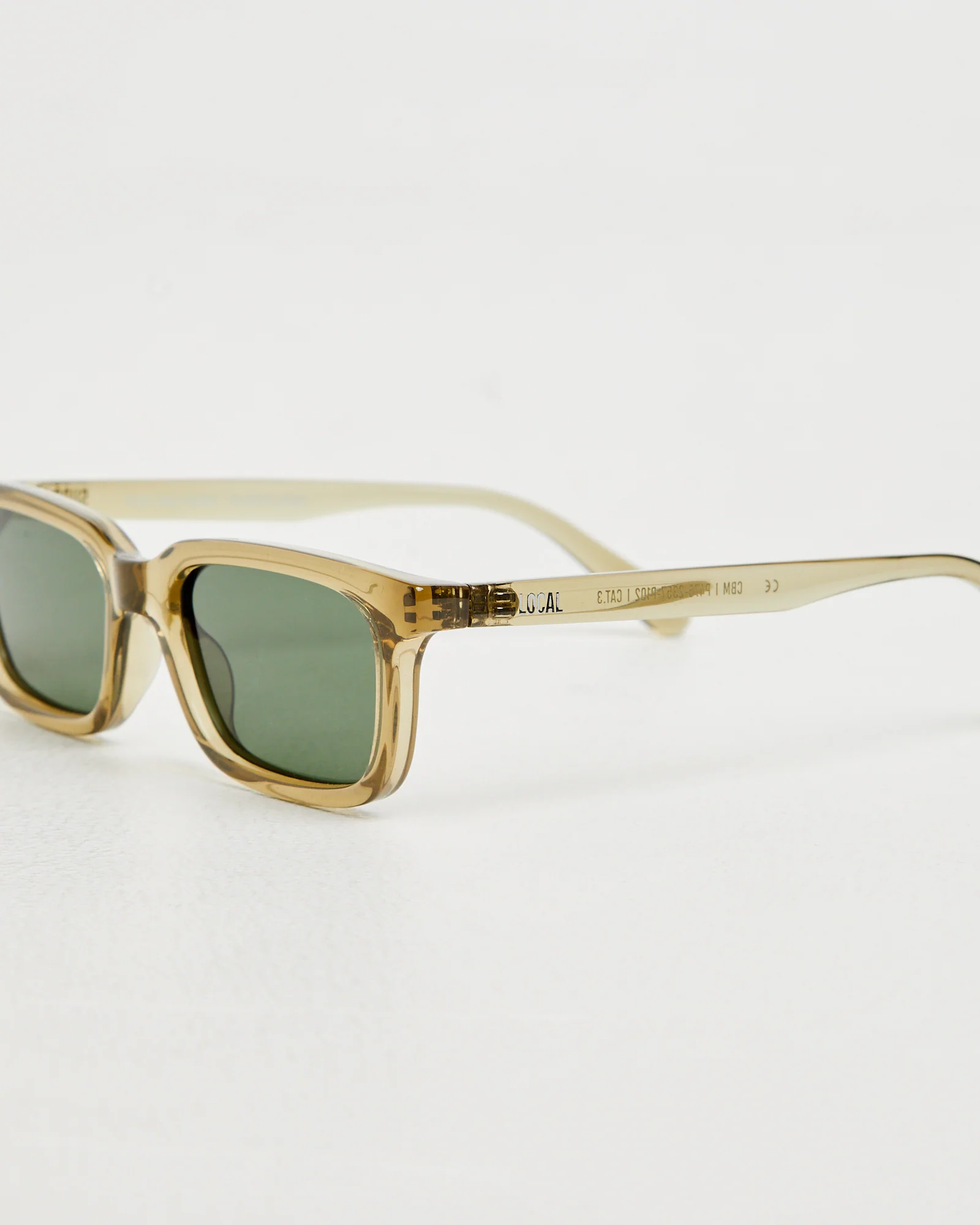 CBM Polished Sunglasses in Ochre Dark Green - Image 3