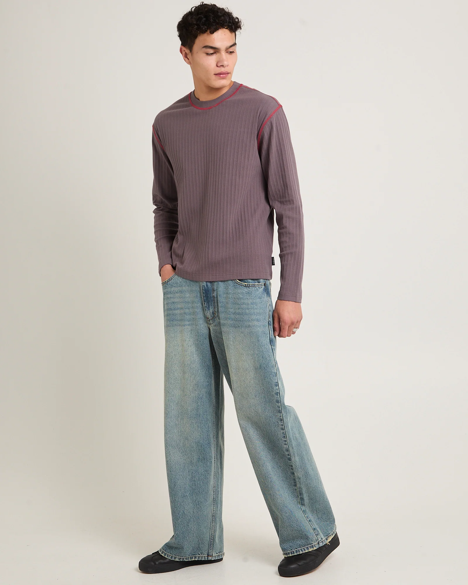 CCTV Rib Long Sleeve Shirt - Image 4