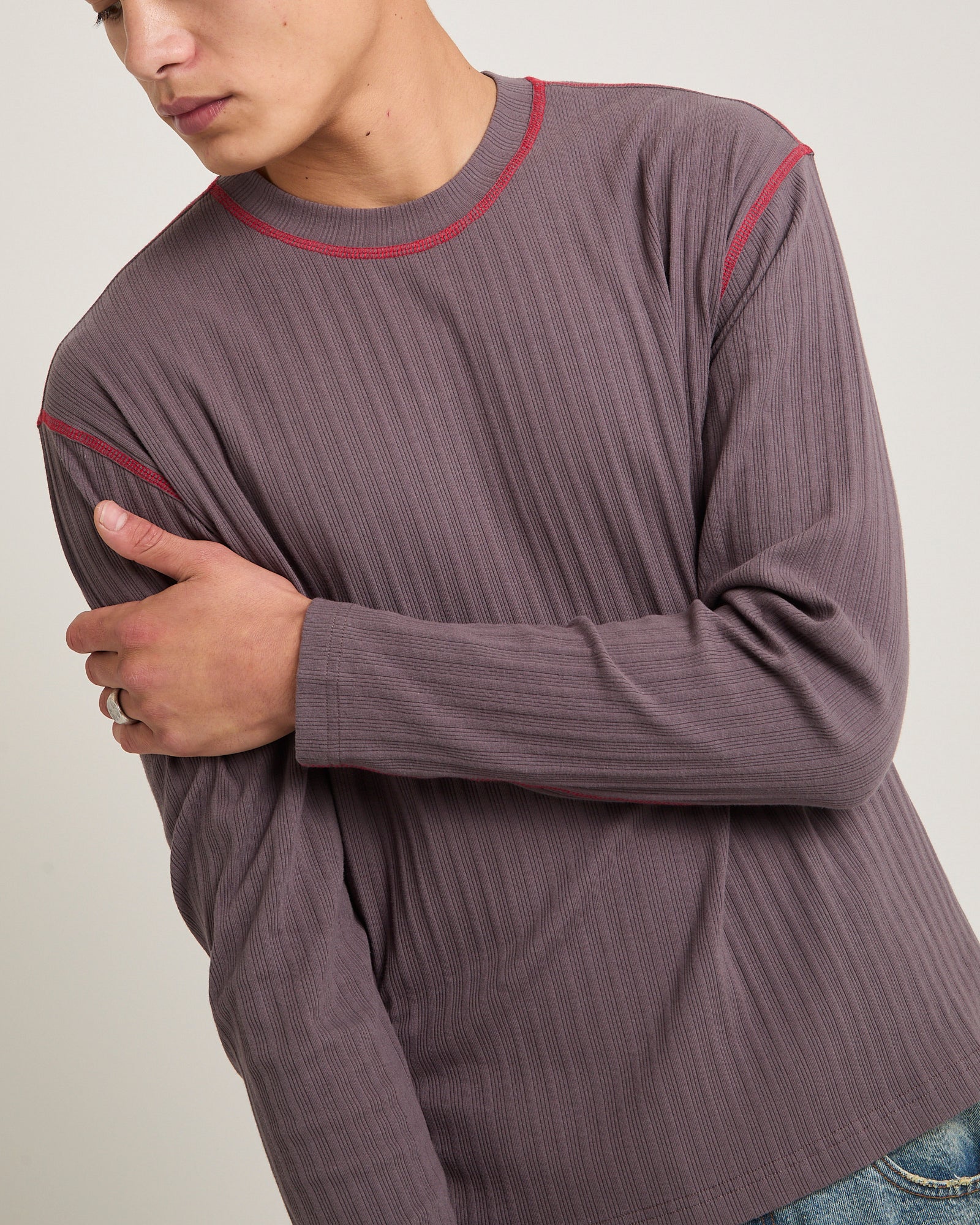 CCTV Rib Long Sleeve Shirt - Image 5