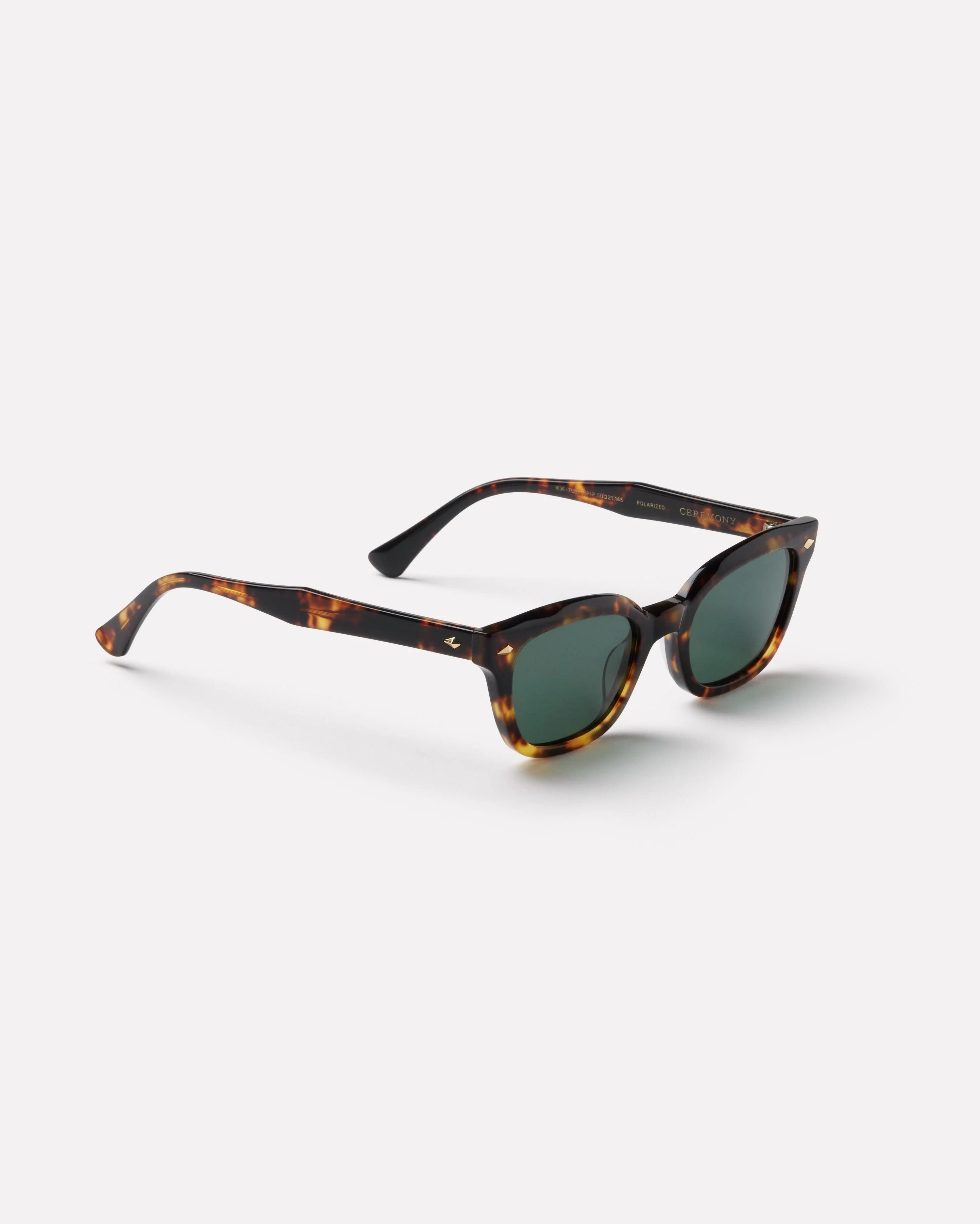 Ceremony Sunglasses Tortoise Polished/Green Polarised - Image 3